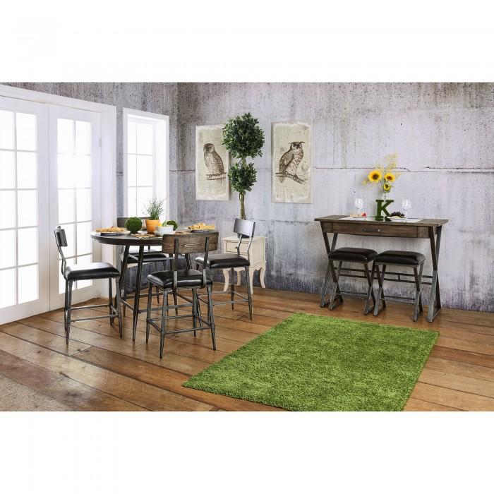 

    
Modern Weathered Gray & Rustic Dark Oak Counter Height Table Furniture of America CM3370RPT Mullane
