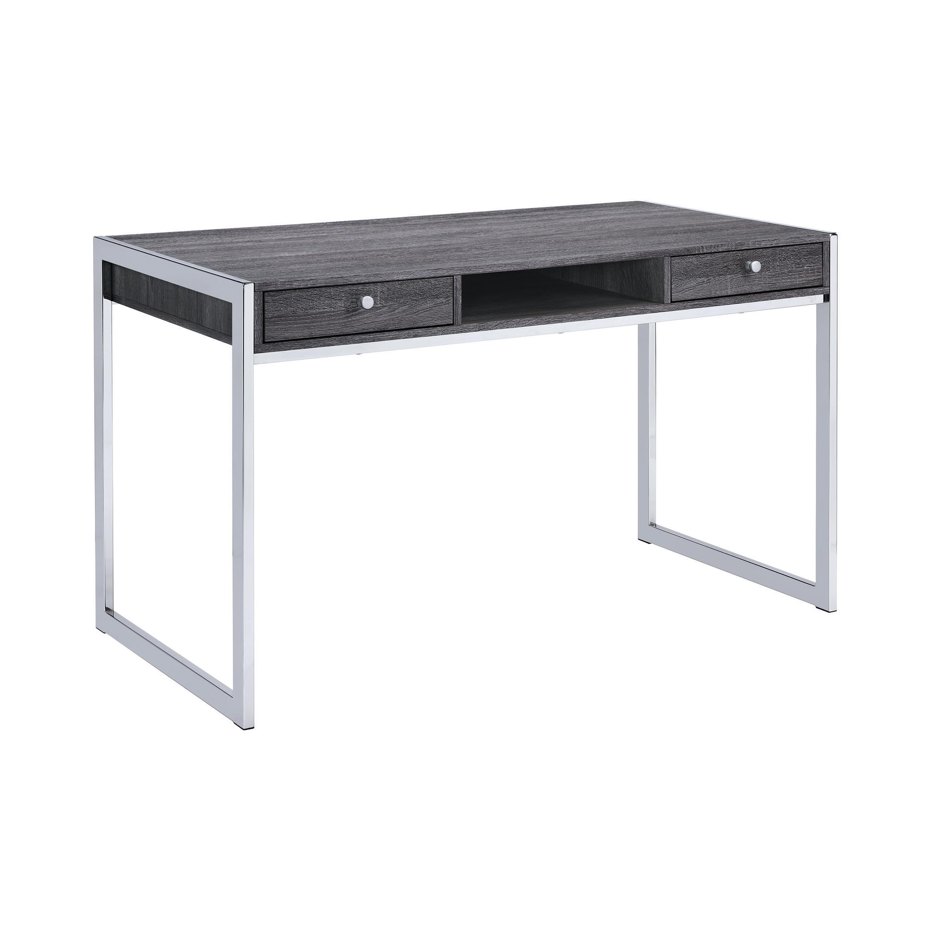 

    
Modern Weathered Gray Solid Wood Writing Desk Coaster 801221 Wallice
