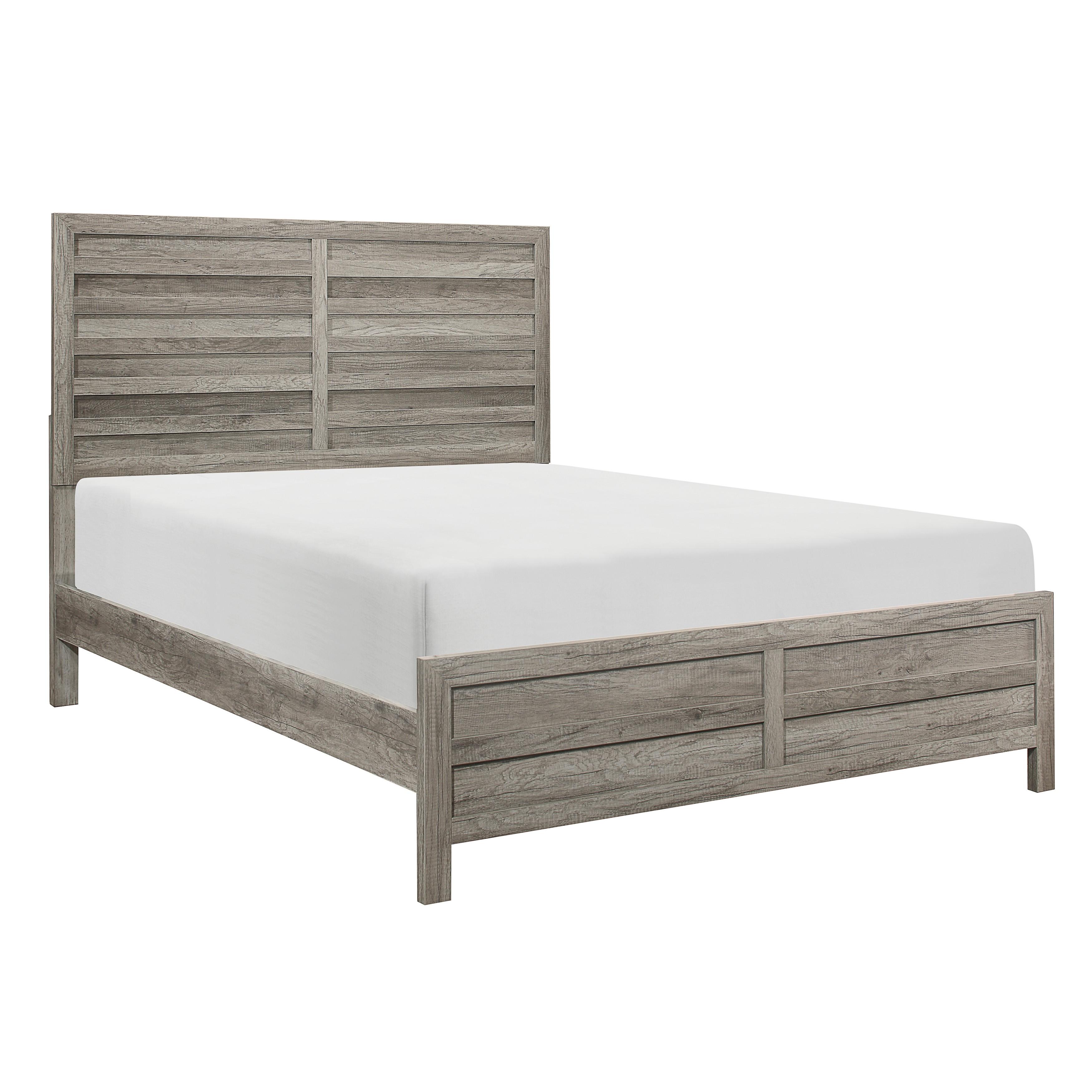 

    
Modern Weathered Gray Wood Queen Bed Homelegance 1910GY-1* Mandan
