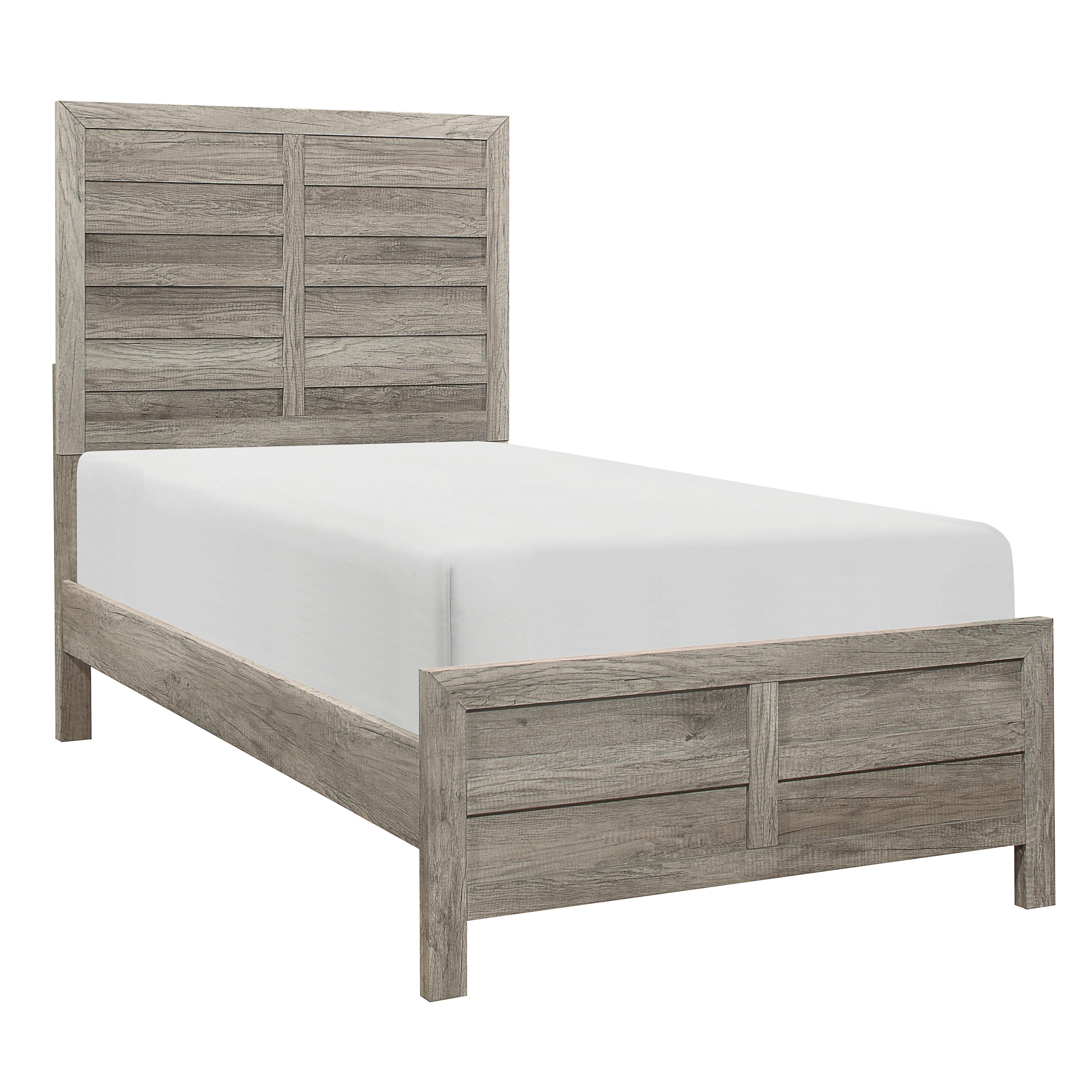 

    
Modern Weathered Gray Wood Twin Bed Homelegance 1910GYT-1* Mandan
