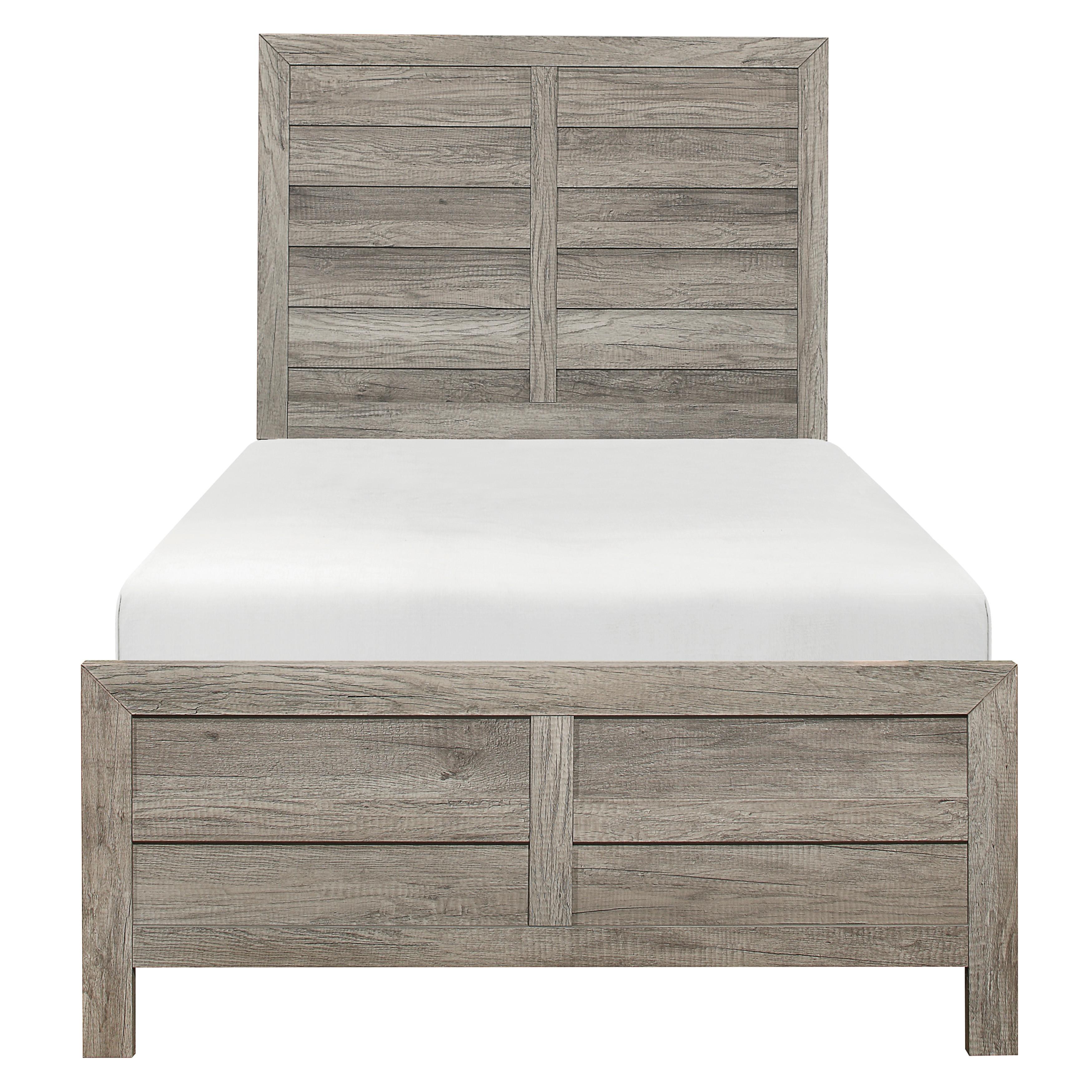 

    
Modern Weathered Gray Wood Twin Bed Homelegance 1910GYT-1* Mandan
