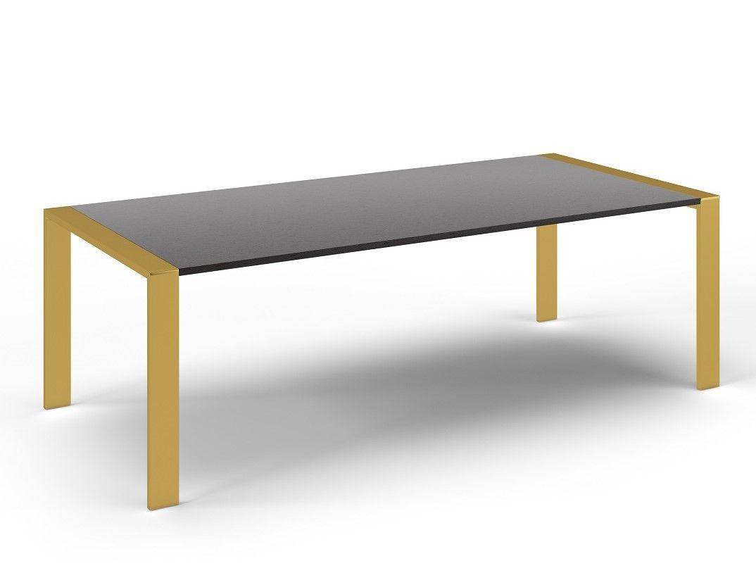 Contemporary, Modern Dining Table and Buffet Fauna VGBB-BN-2T-WB-DT in Gold, Black 