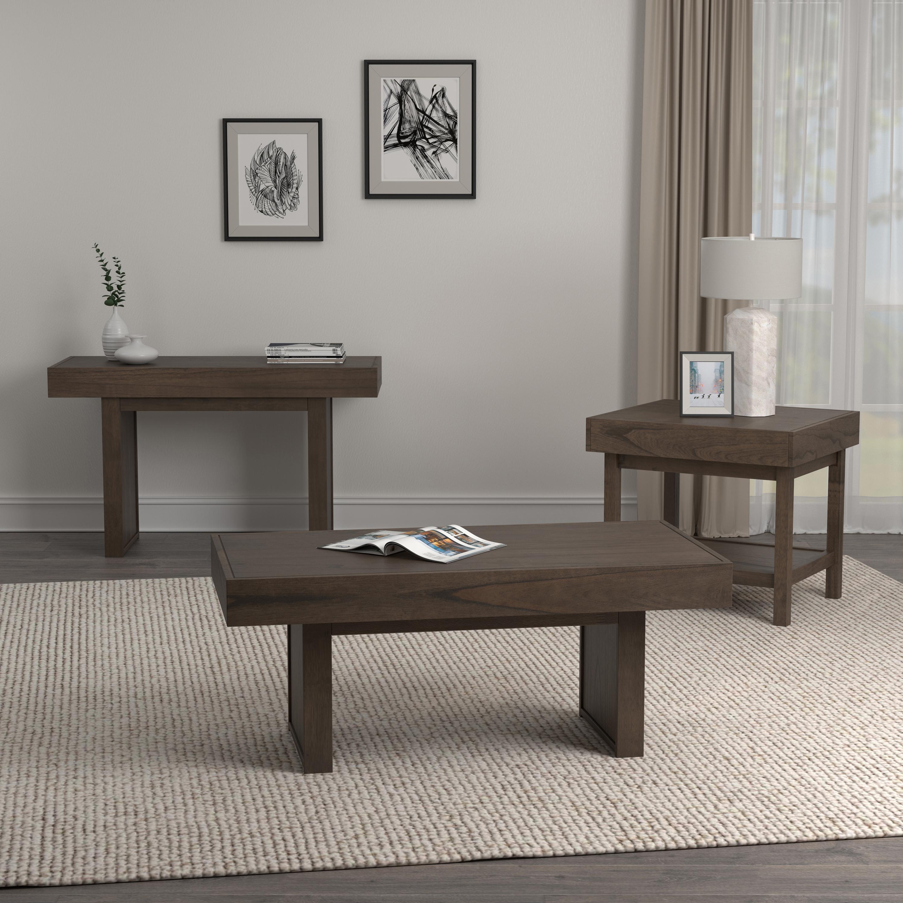 Modern Coffee Table Set 723118-S3 723118-S3 in Brown 