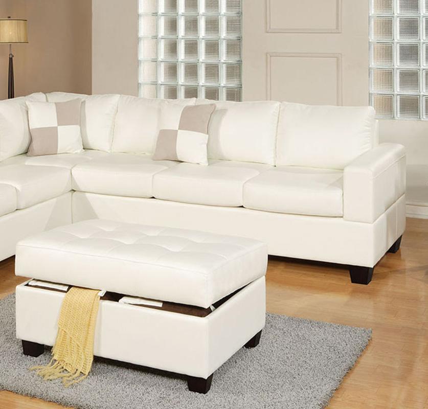 

    
Poundex Furniture F7354 Sectional Sofa Set White F7354
