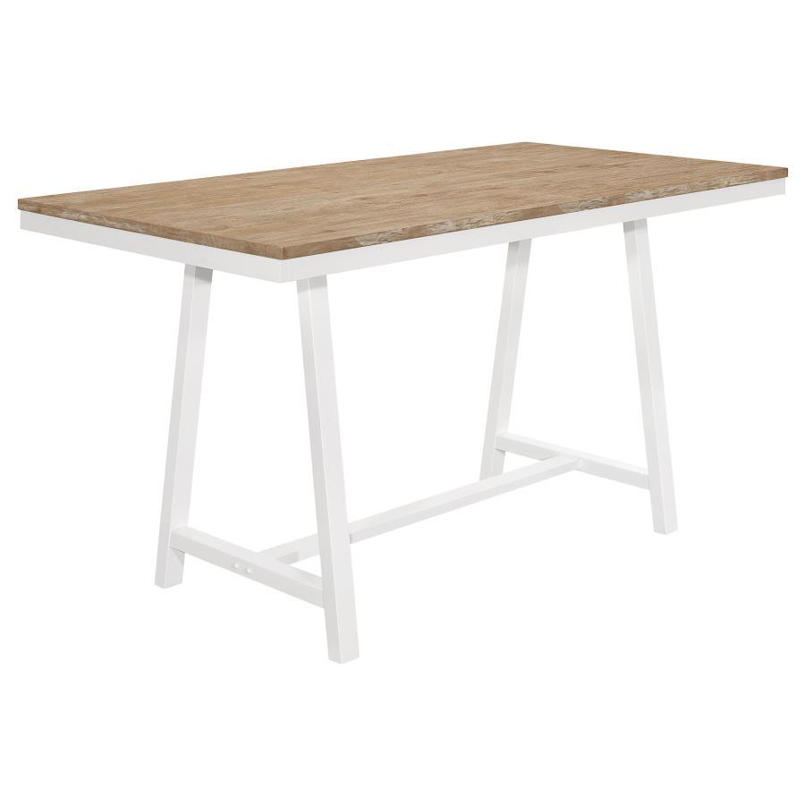 

    
Modern White/Brown Wood Counter Height Dining Set 5PCS Coaster Hollis 122248
