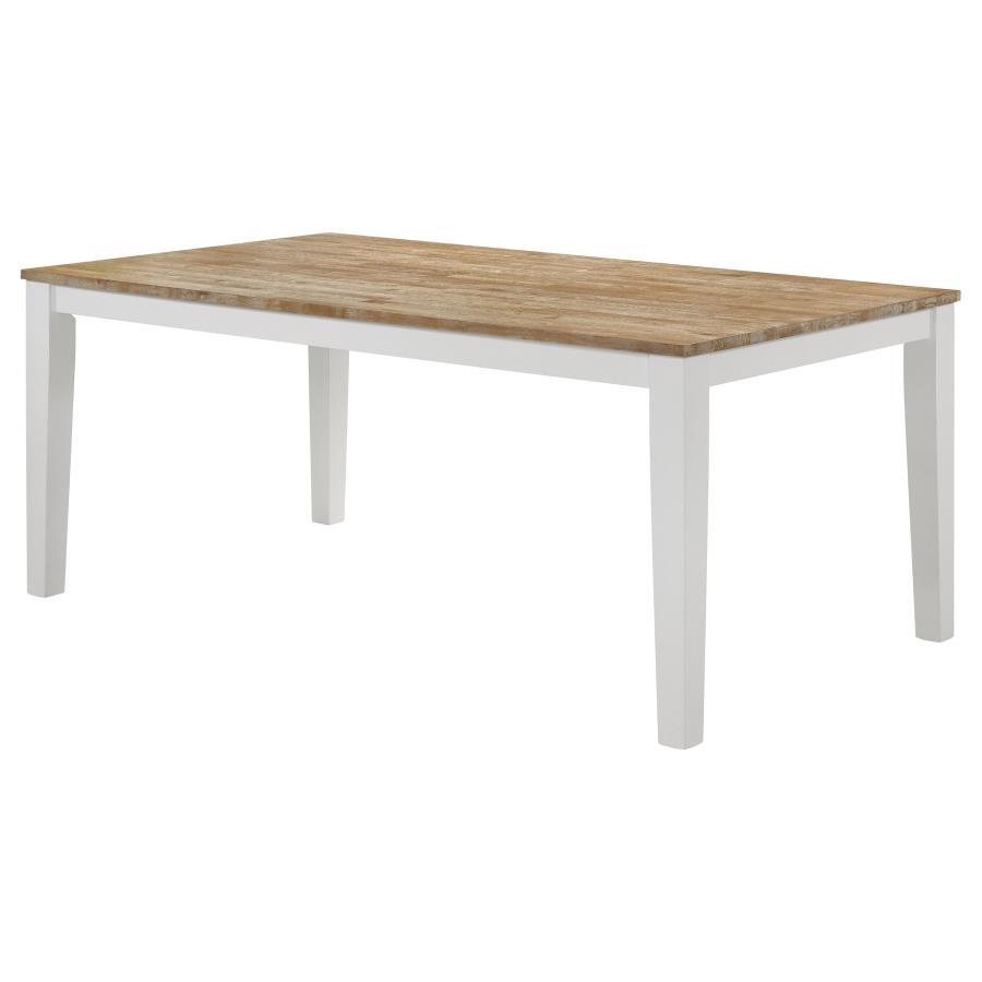

    
122241-T Modern White/Brown Wood Dining Table Coaster Hollis 122241
