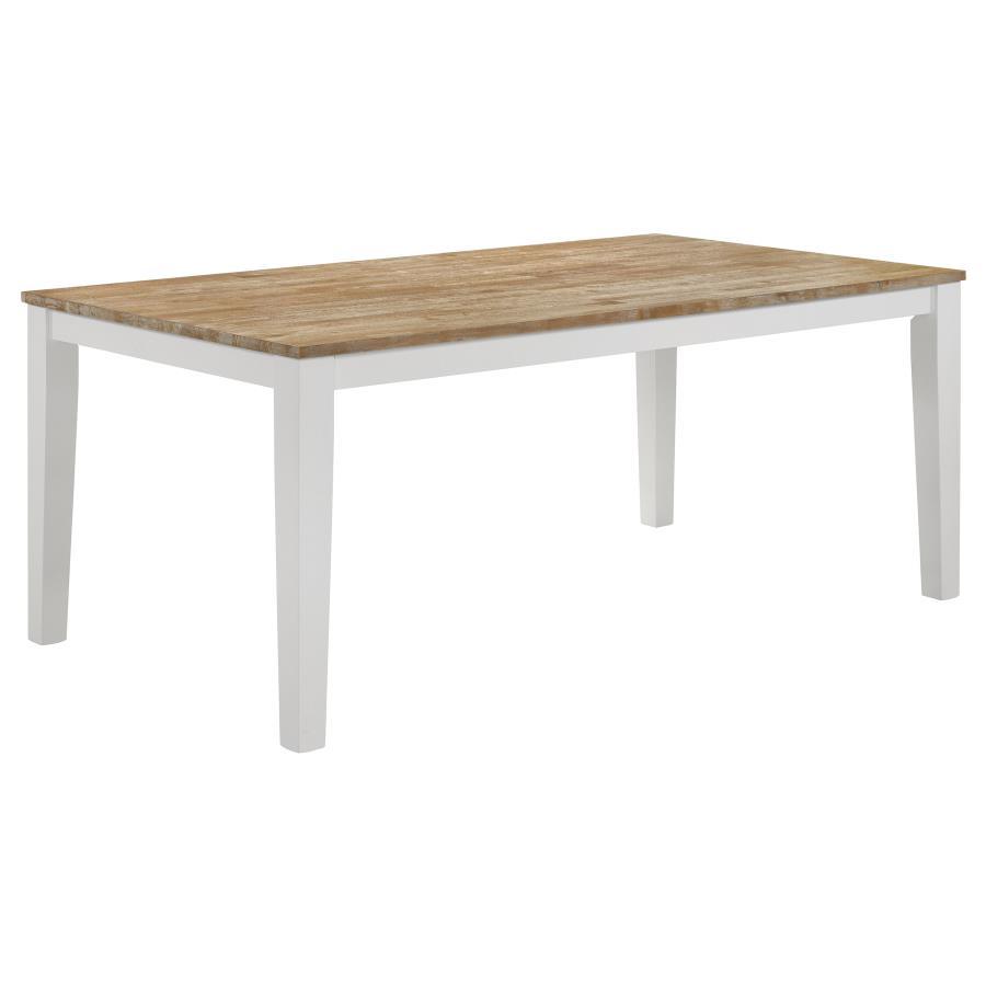 

    
Modern White/Brown Wood Dining Table Set 8PCS Coaster Hollis 122241
