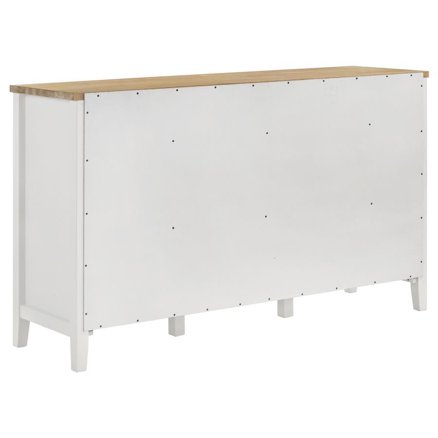 

    
 Shop  Modern White/Brown Wood Sideboard Coaster Hollis 122245
