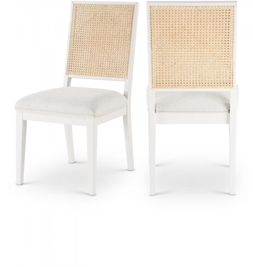 

    
Modern White/Cream Wood Side Chair Set 2PCS Meridian Furniture Butterfly 705White-C-2PCS
