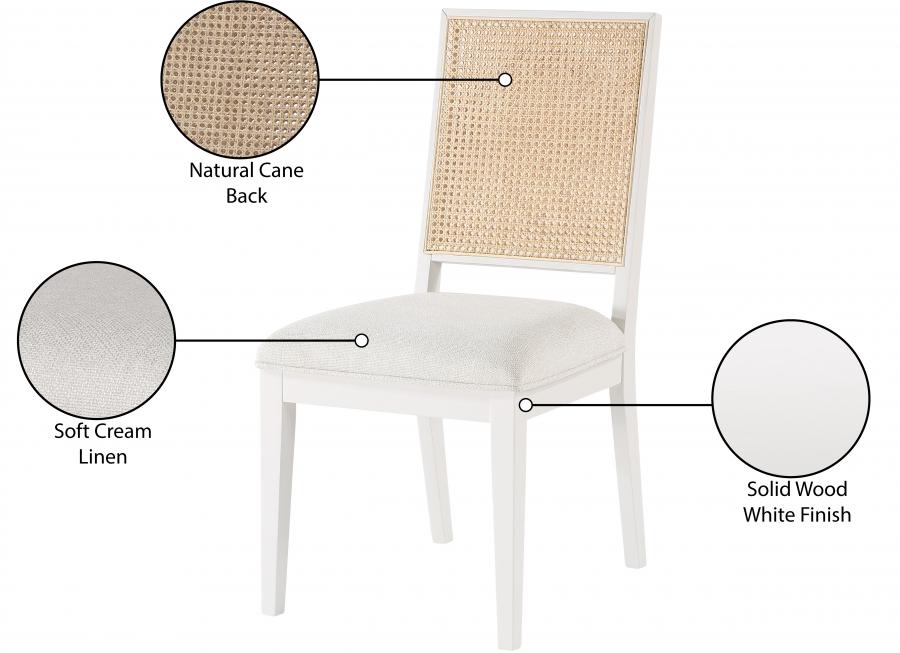 

    
 Order  Modern White/Cream Wood Side Chair Set 2PCS Meridian Furniture Butterfly 705White-C-2PCS
