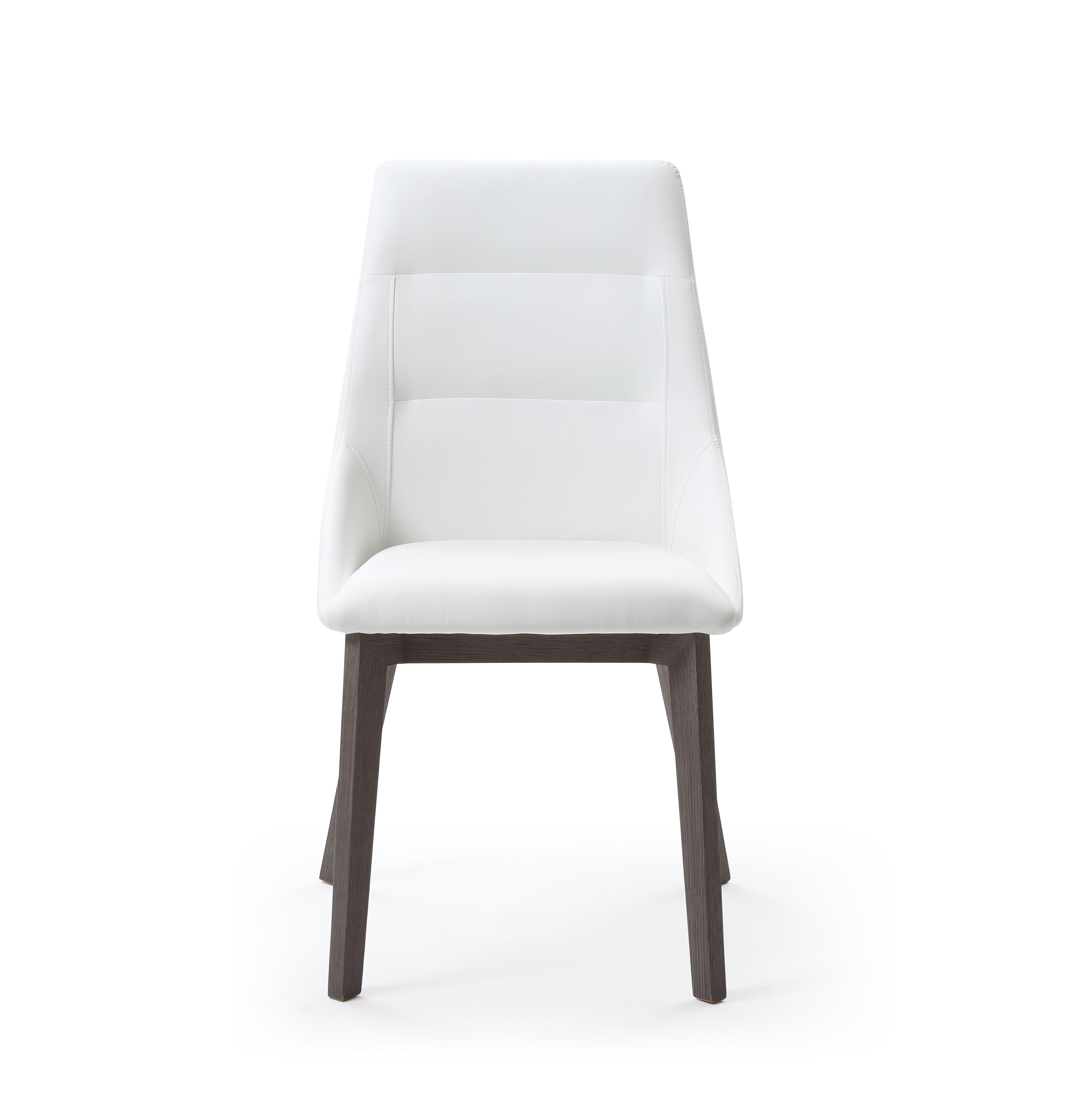 

    
Modern White Faux Leather Dining Chair Set 2pcs WhiteLine DC1420-GRY/WHT Siena
