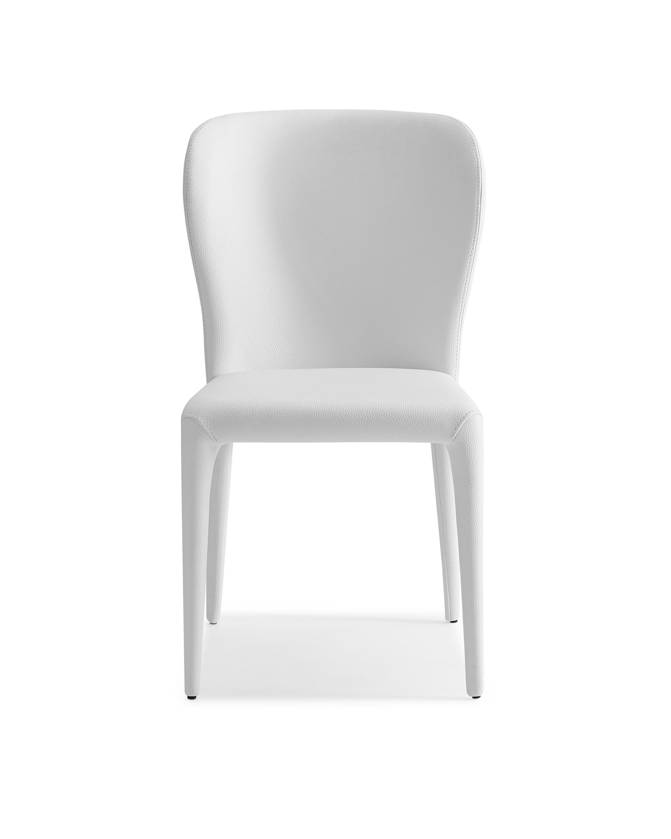 

    
Modern White Faux Leather Dining Chair Set 2pcs WhiteLine DC1455-WHT Hazel
