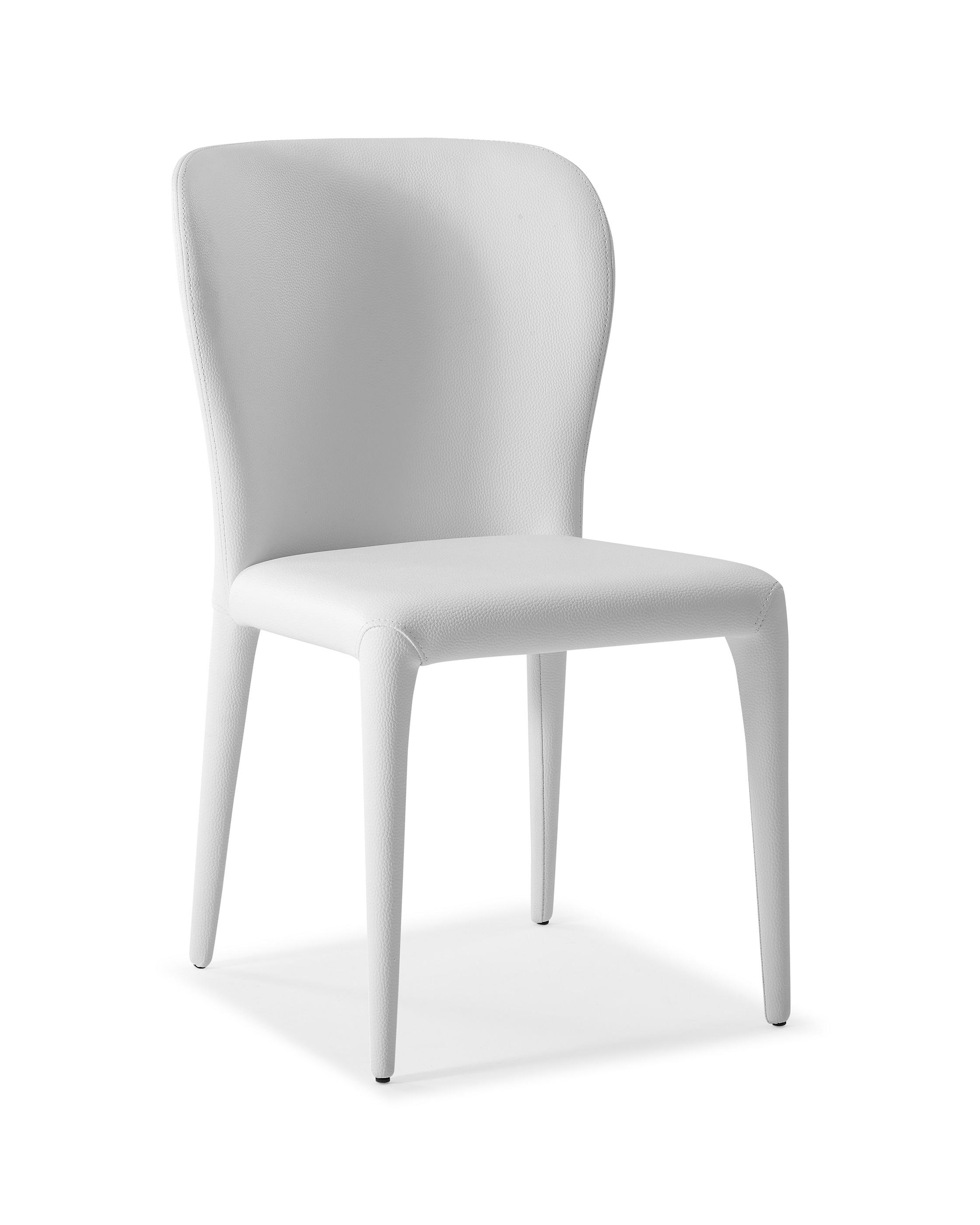 

    
Modern White Faux Leather Dining Chair Set 2pcs WhiteLine DC1455-WHT Hazel
