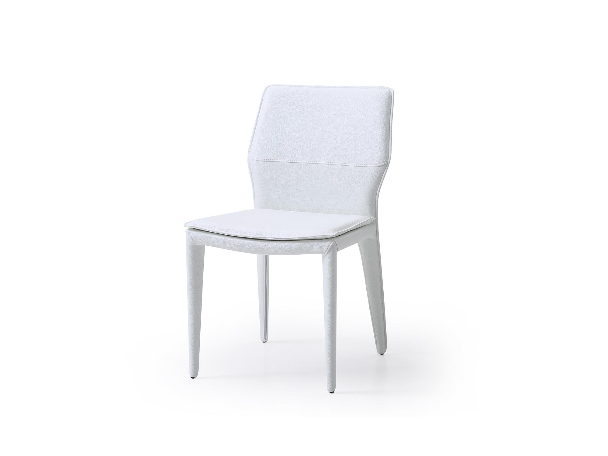Modern Dining Chair Set DC1475-WHT Miranda DC1475-WHT in White Faux Leather