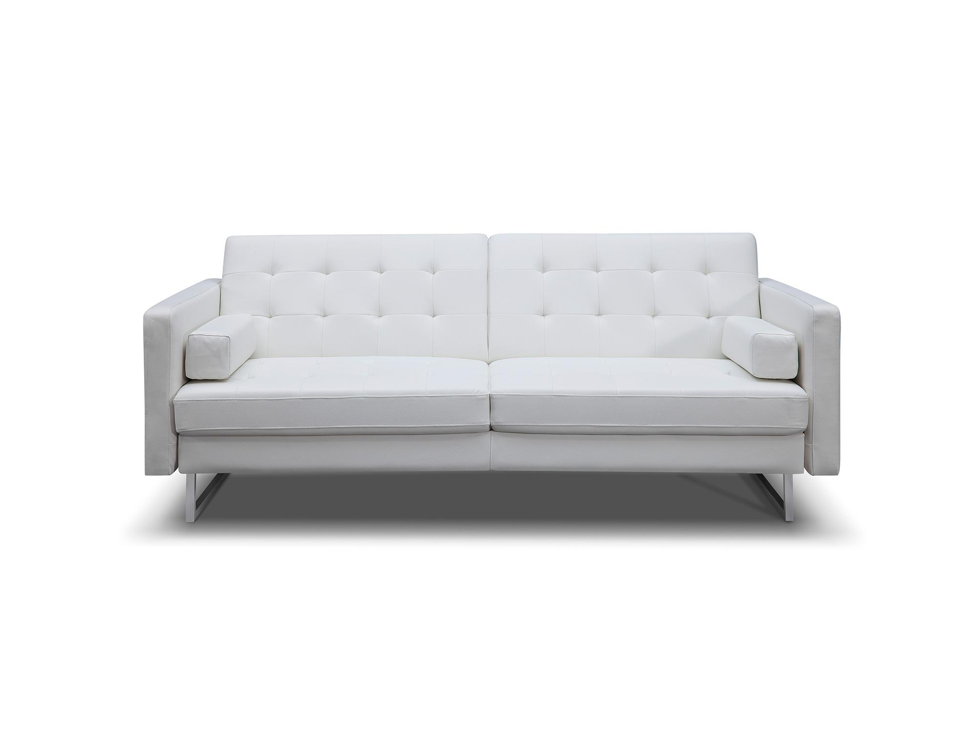 

    
Modern White Faux Leather Sofa Bed WhiteLine SO1195P-WHT Giovanni

