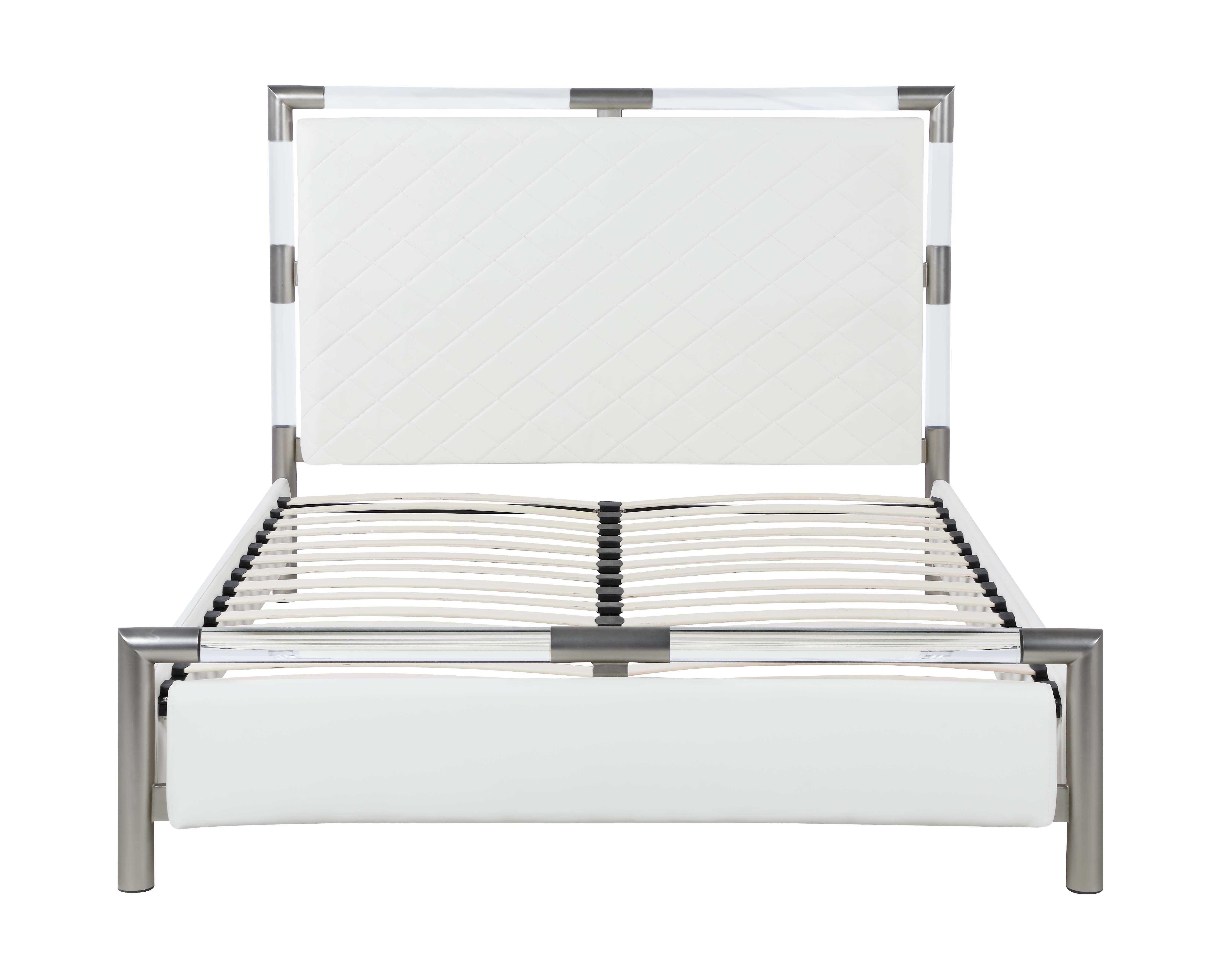 

                    
Chintaly Imports Barcelona Platform Bed White Leatherette Purchase 

