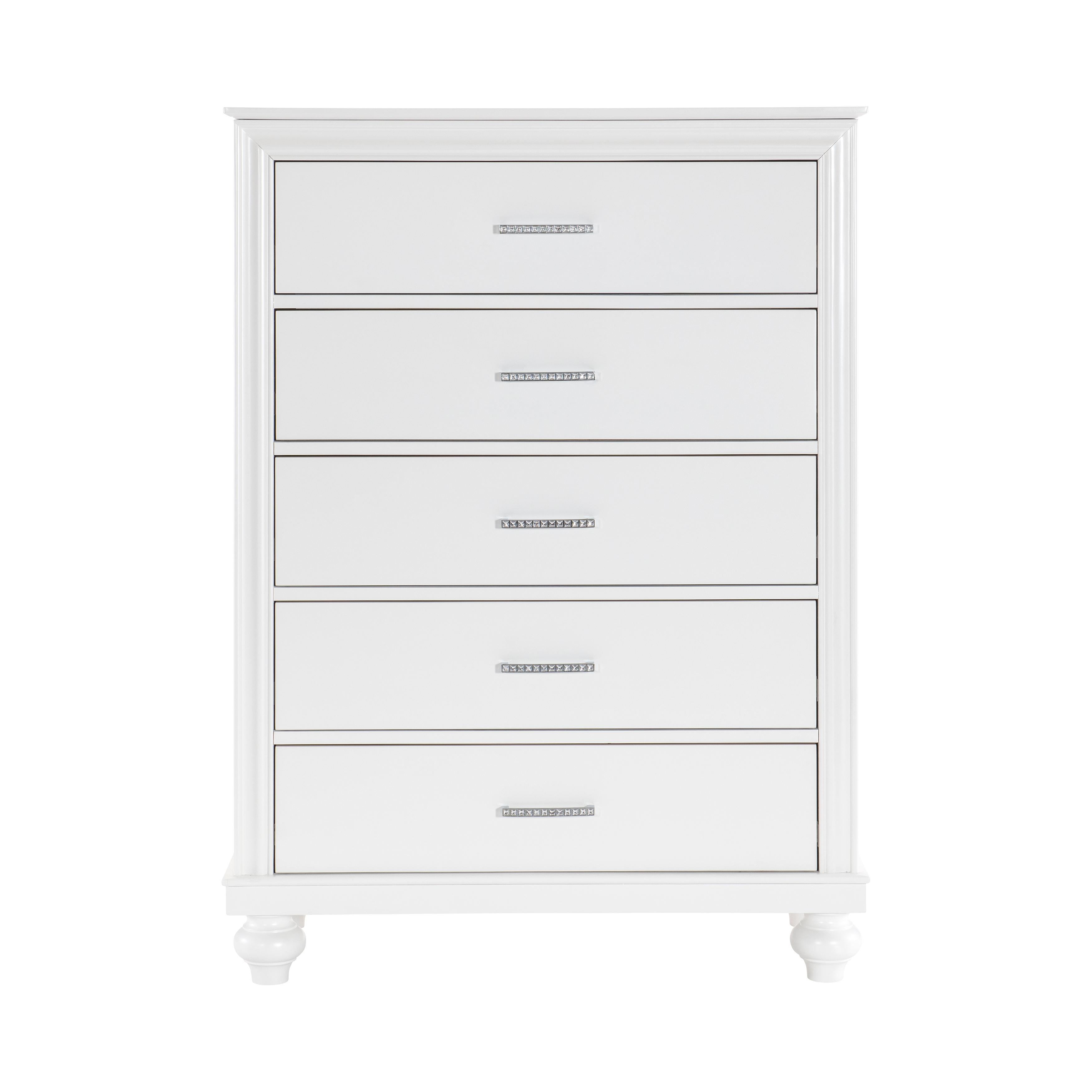 Modern Chest Aria Collection Chest 1436W-9-С 1436W-9-С in White Finish 
