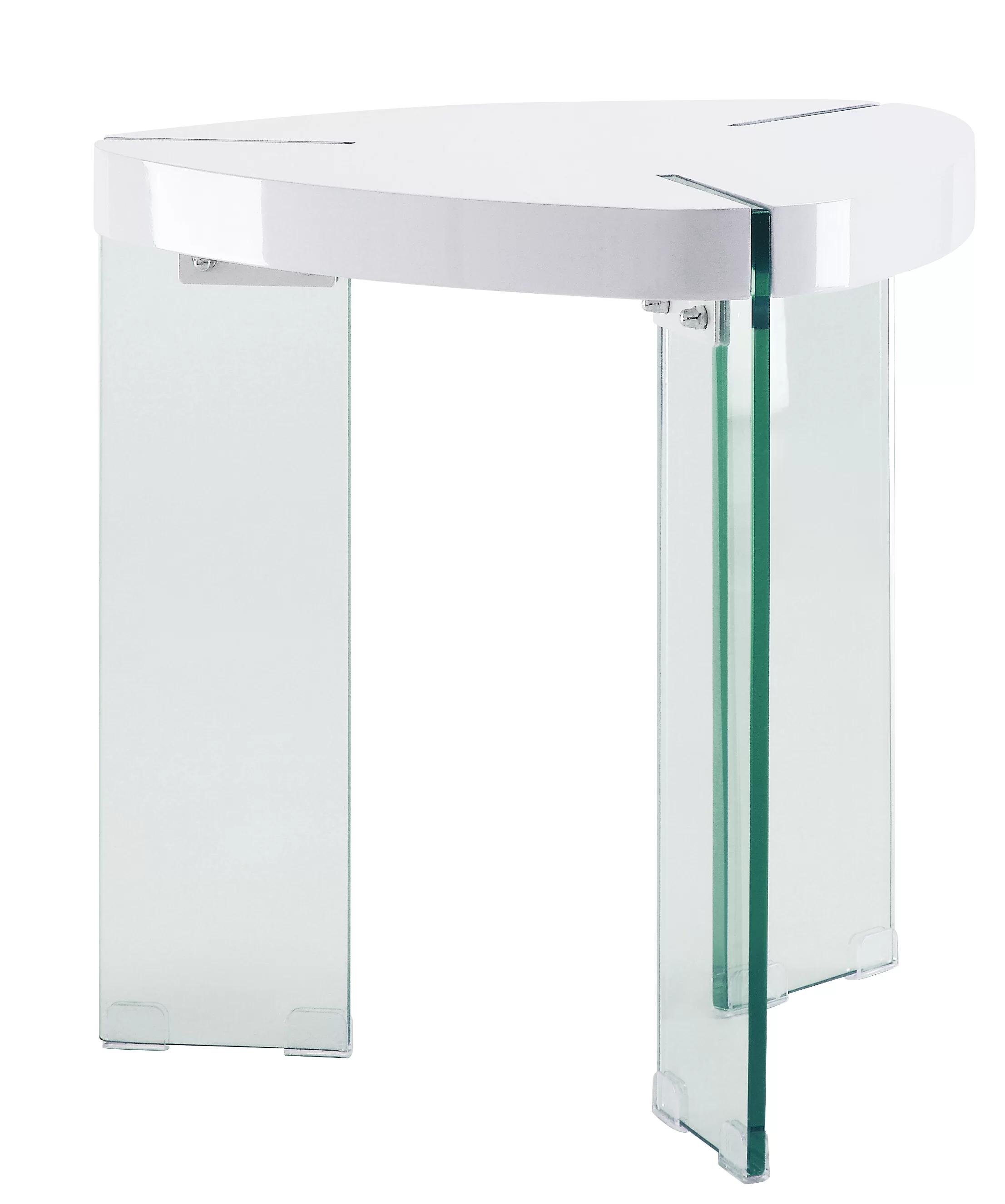 Modern End Table Noland 84922 in White 