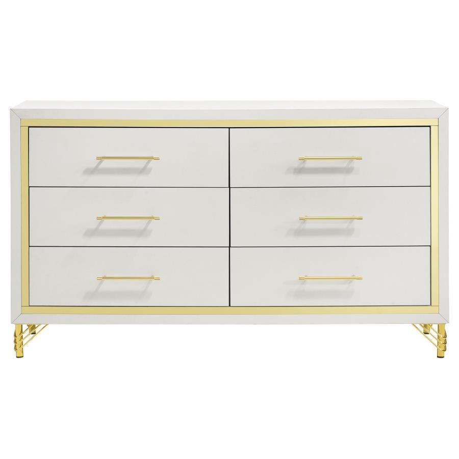 

        
Coaster Lucia Dresser With Mirror 2PCS 224733-D-2PCS Dresser With Mirror White/Gold  65129598194979

