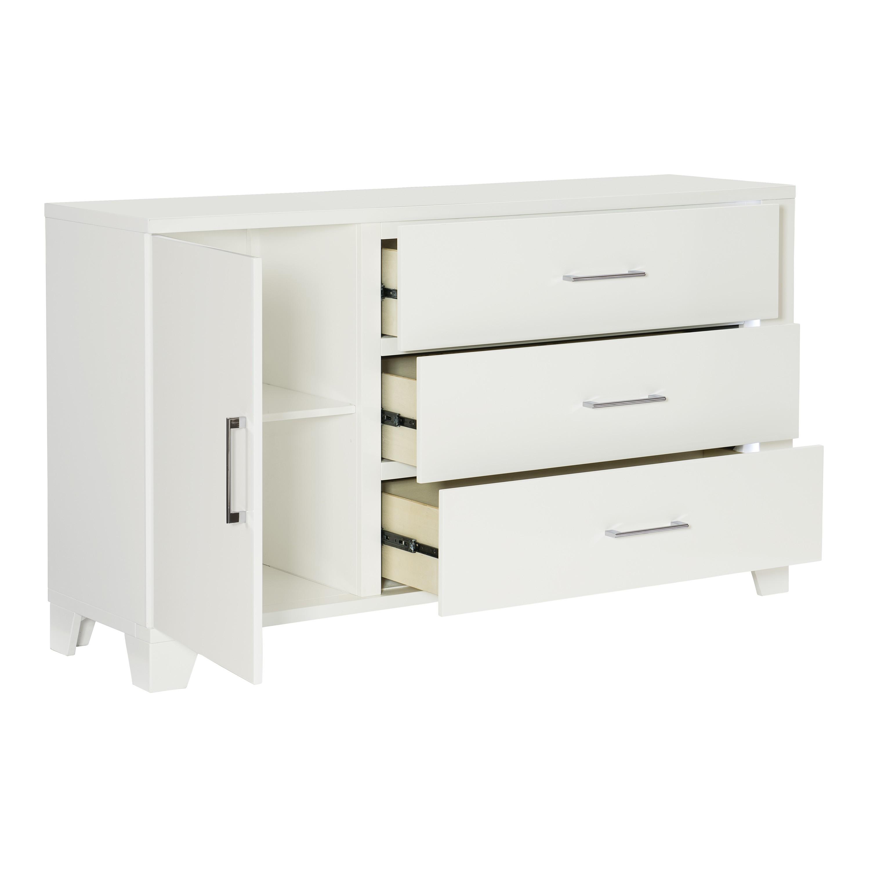 

    
Homelegance 1678W-5*6-2PC Kerren Dresser w/Mirror White 1678W-5*6-2PC
