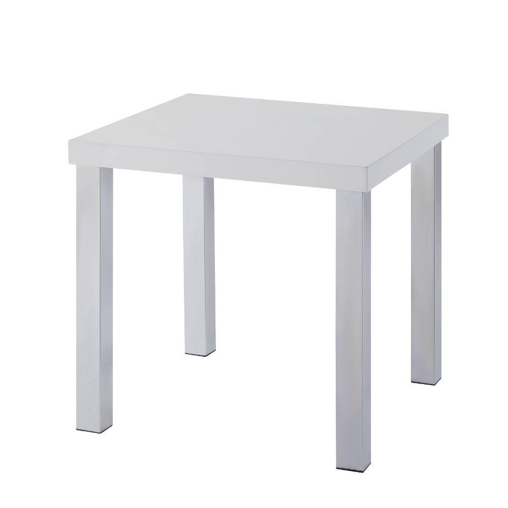 Modern End Table Harta 82332 in White 