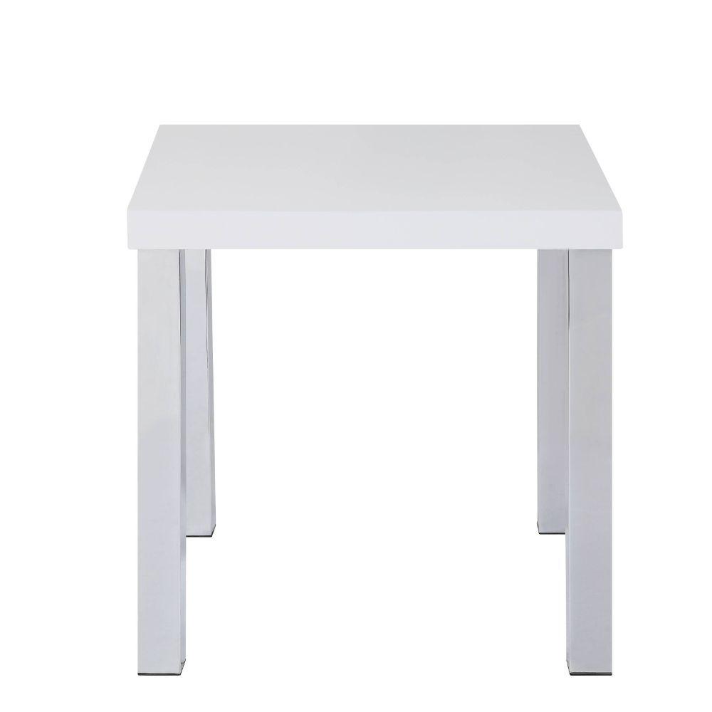 

    
Modern White High Gloss Wood End Table by Acme Harta 82332
