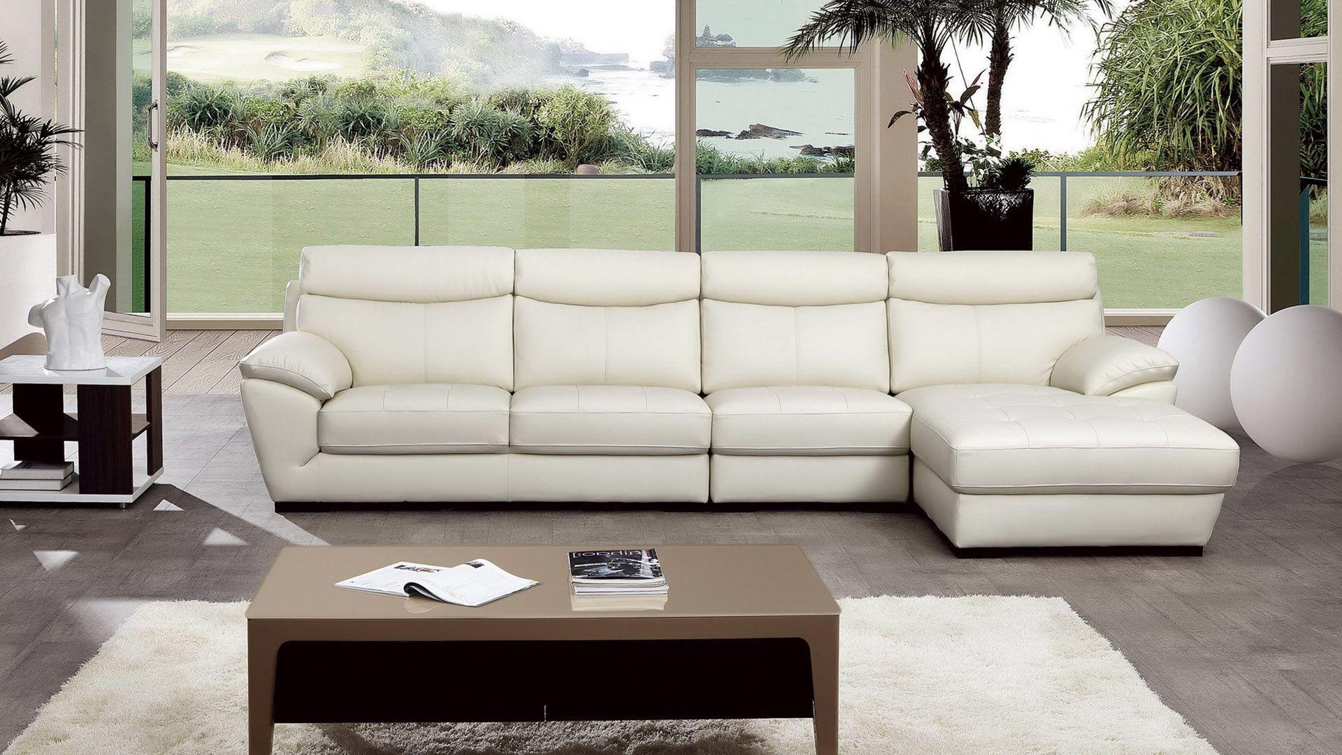 

    
White Italian Leather Sectional Sofa LEFT EK-L021-W American Eagle Modern
