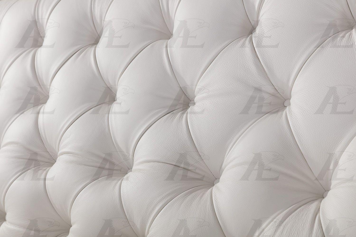 

    
EK8003-W-Set-3 White Italian Leather Tufted Sofa Set 3Pcs EK8003-W  American Eagle Modern
