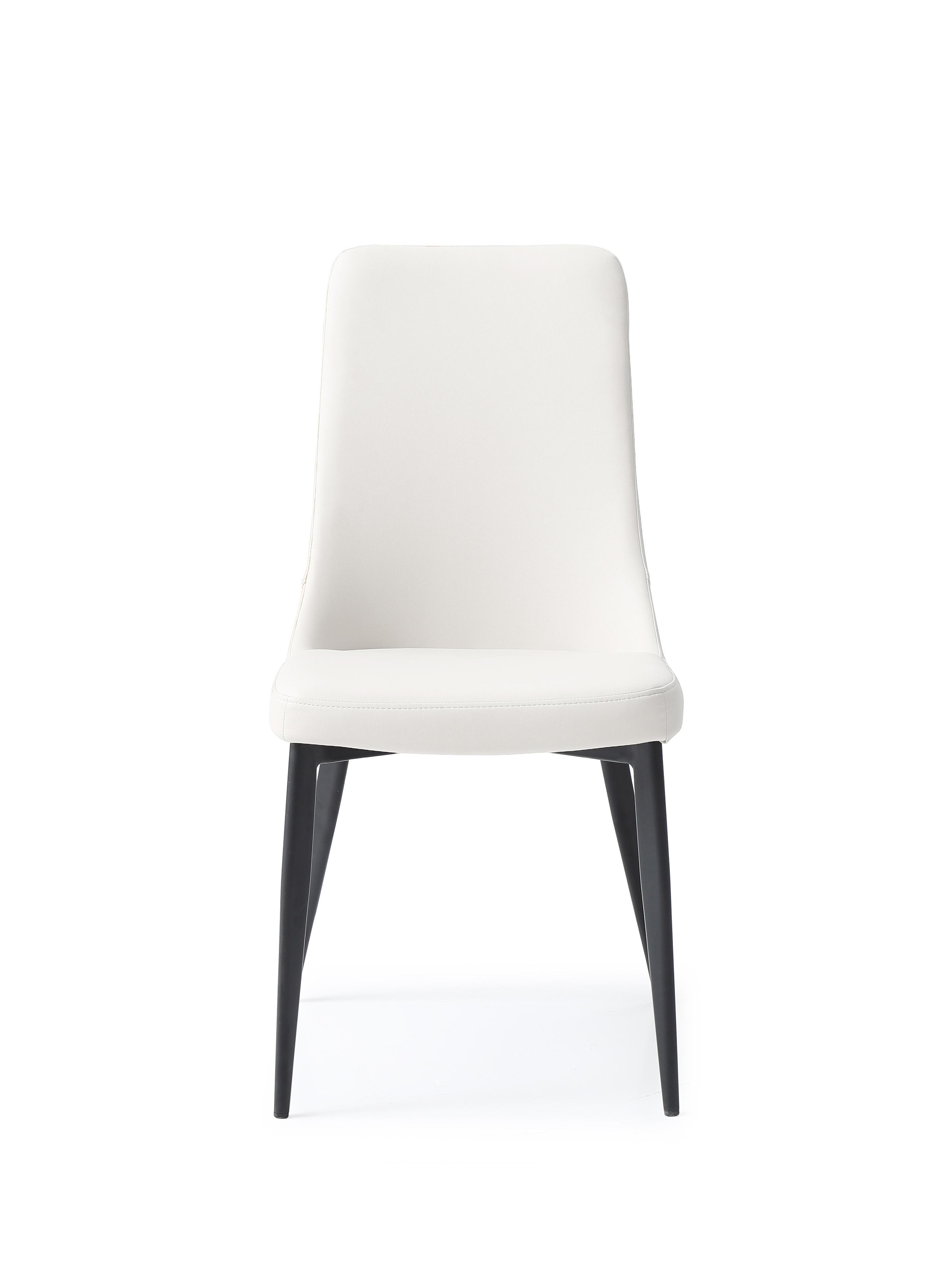 

    
Modern White Leather Dining Chair Set 2pcs WhiteLine DC1472-WHT Luca
