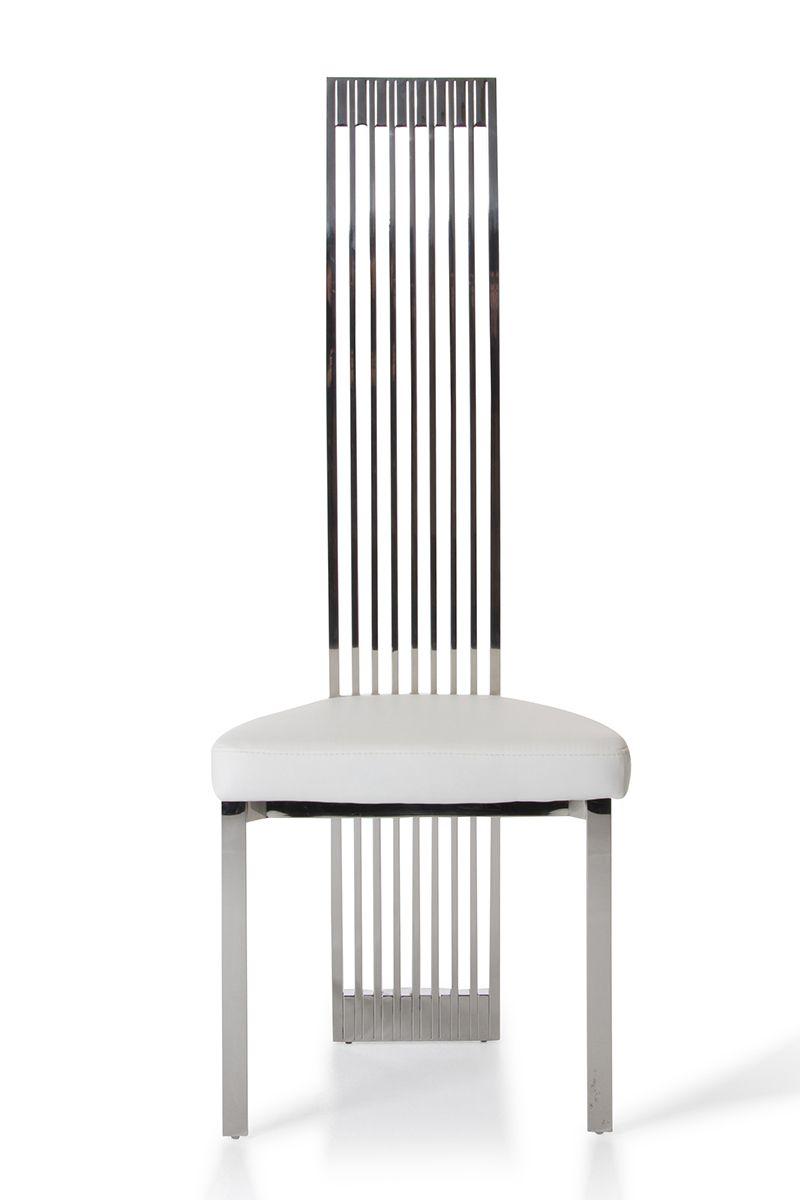 

    
Modern White Leatherette Dining Chairs Set by VIG Modrest Elise
