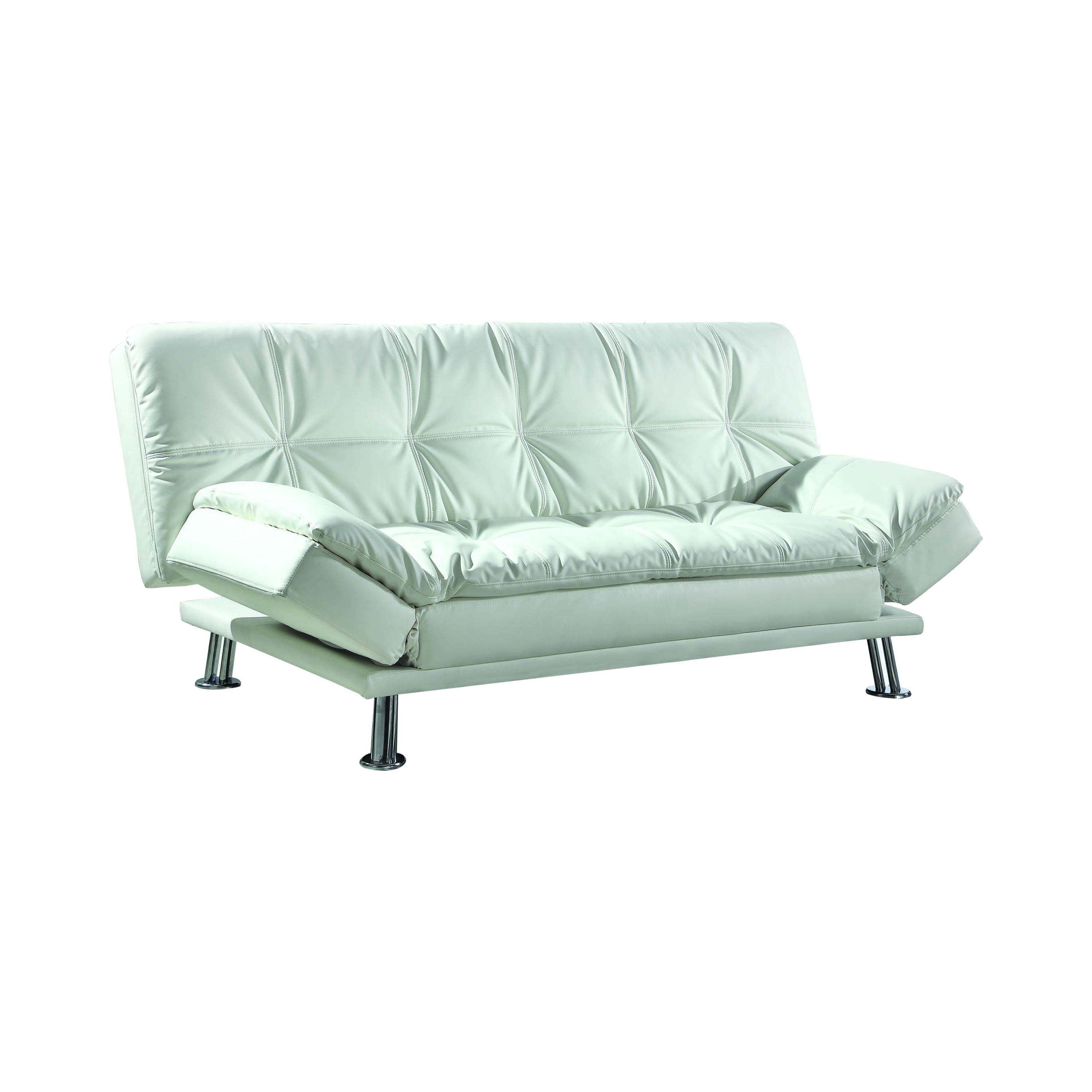 Modern Sofa bed 300291 Dilleston 300291 in White Leatherette