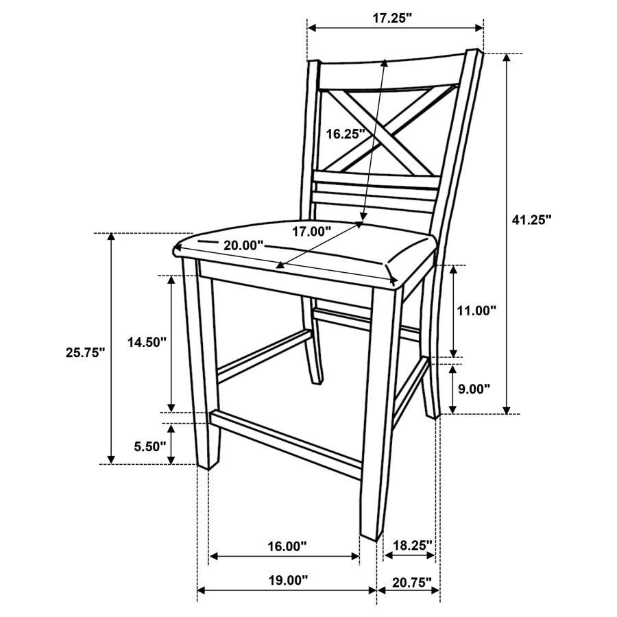 

    
 Photo  Modern White/Light Grey Wood Counter Height Chair Set 2PCS Coaster Hollis 122249
