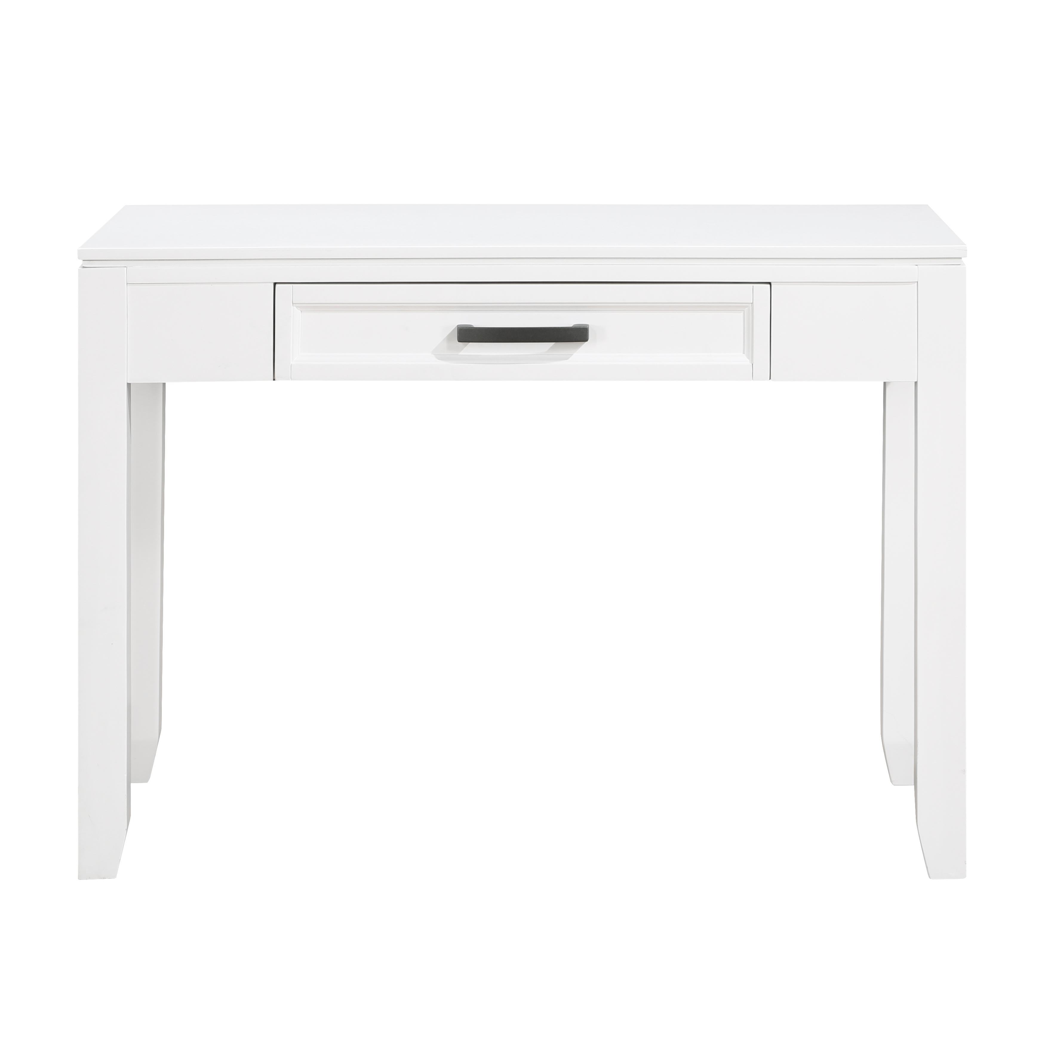 

    
Modern White Metallic Gray Wood Writing Desk Homelegance Garretson 1450WH-15
