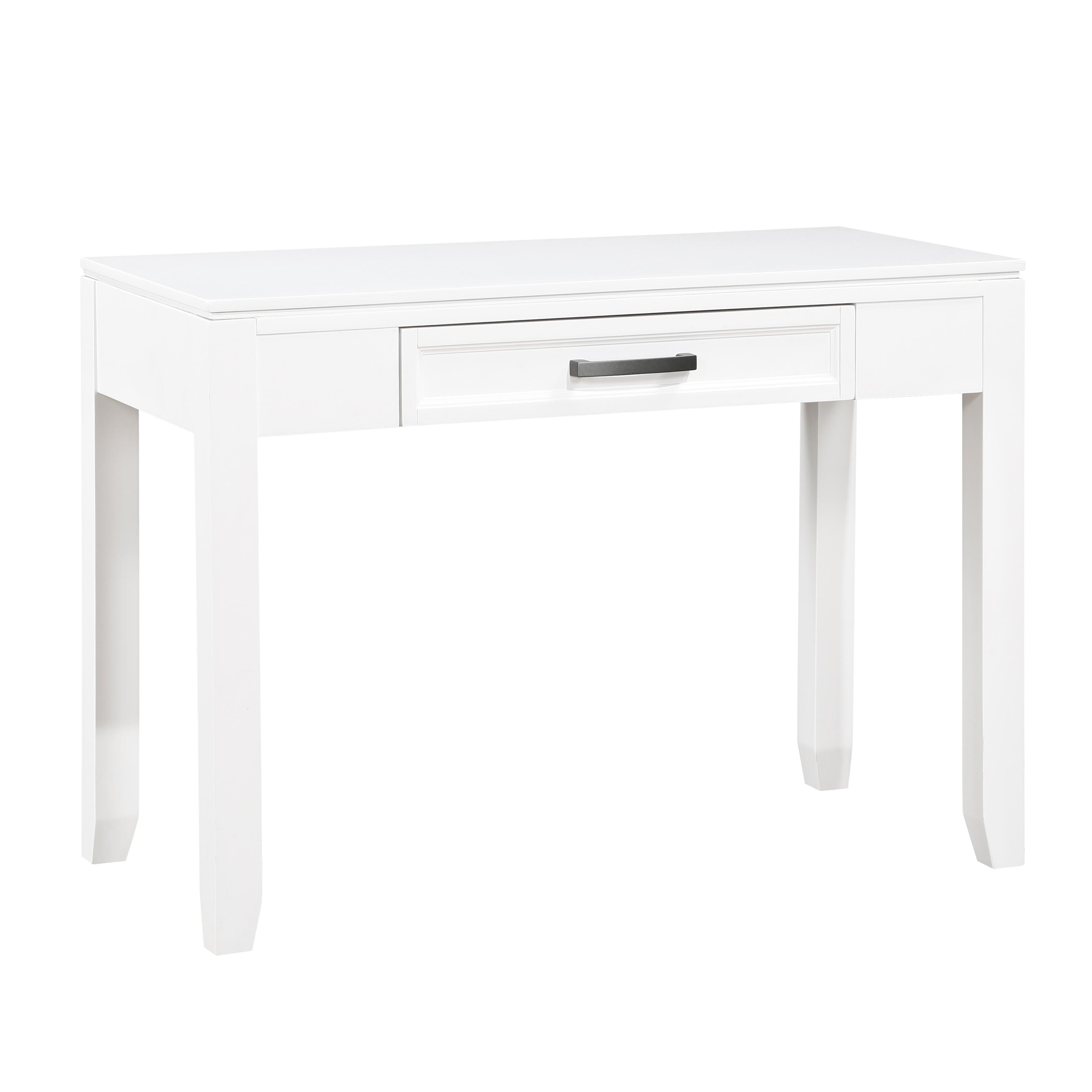 

    
Modern White Metallic Gray Wood Writing Desk Homelegance Garretson 1450WH-15

