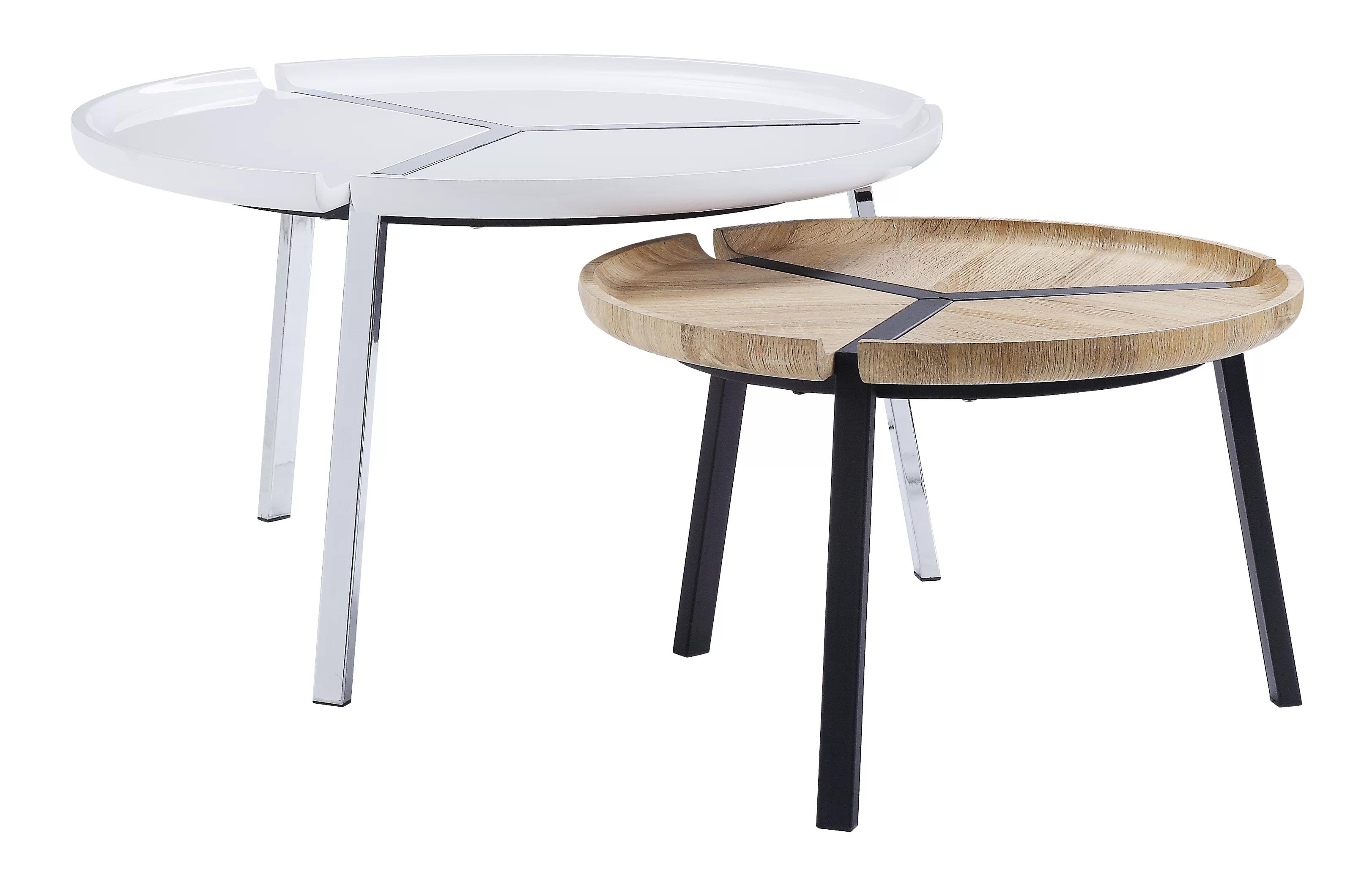 

    
Modern White & Natural 2pcs Coffee Nesting Tables by Acme Casia 84910

