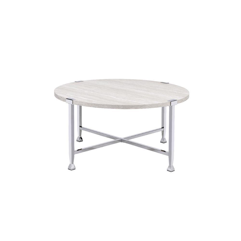 

    
Acme Furniture Brecon Coffee Table and 2 End Tables White 83210-3pcs
