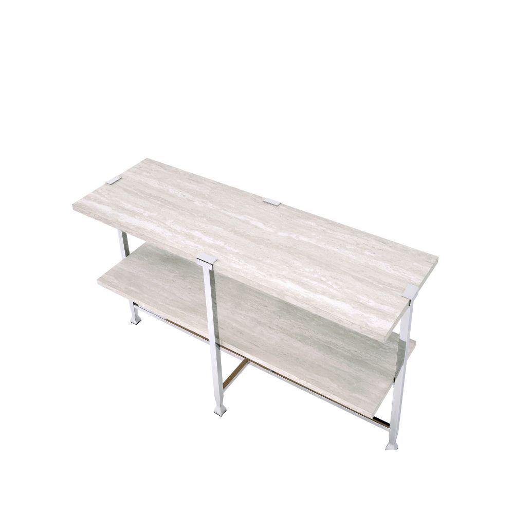 

    
 Shop  Modern White Oak Coffee Table + End Table + Sofa Table by Acme Brecon 83210-3pcs

