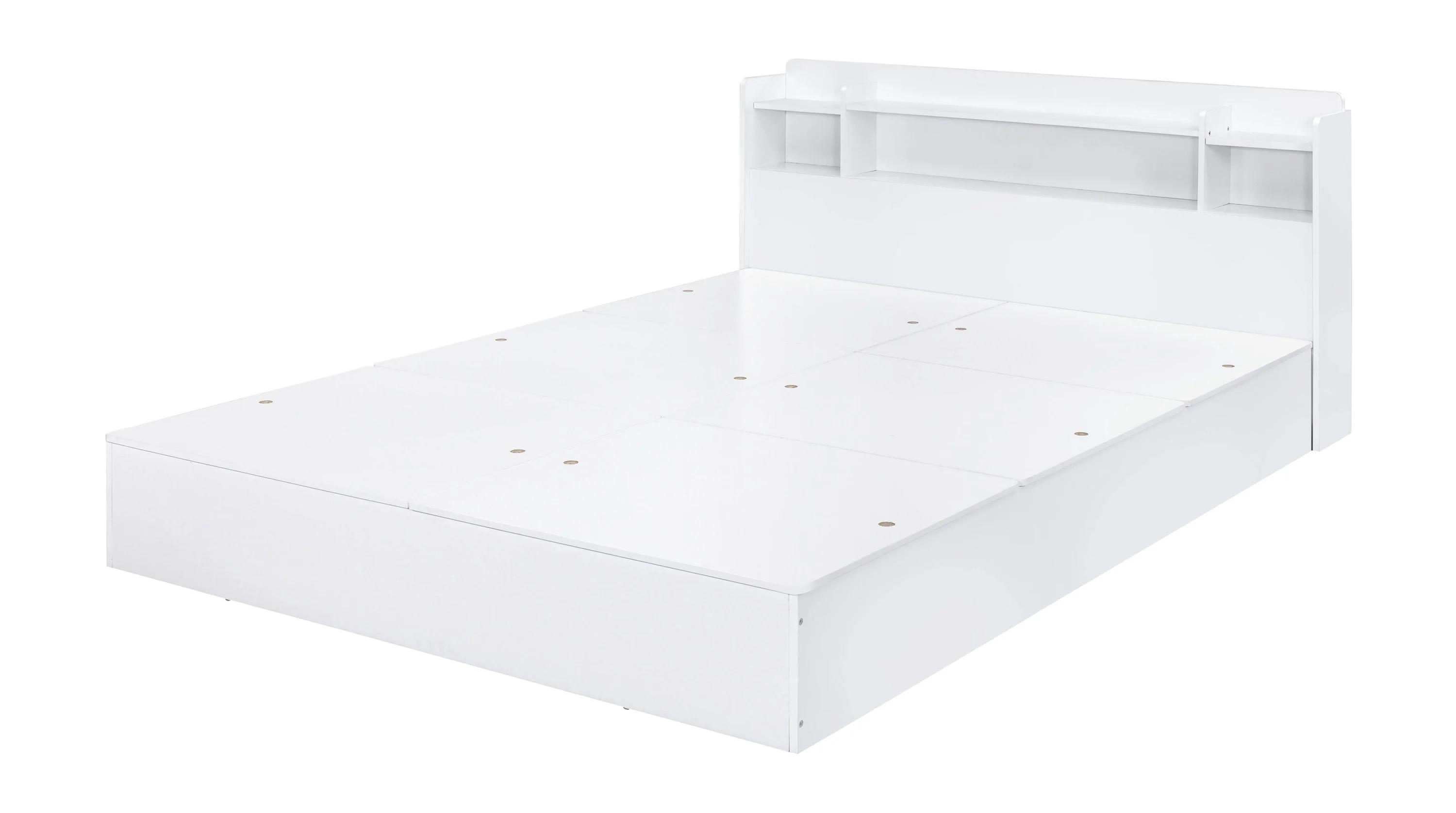 Modern Queen Bed Perse BD00548Q in White 