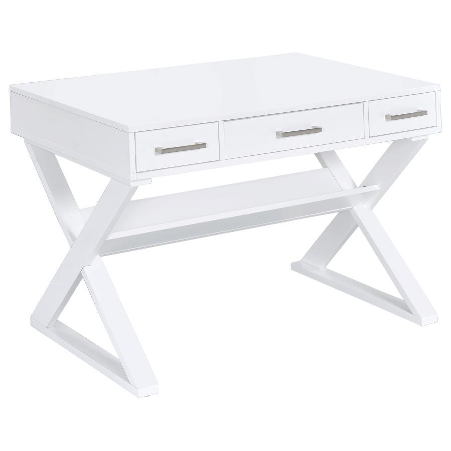 

    
Modern White Solid Rubberwood Writing Desk Coaster 800912 Krista
