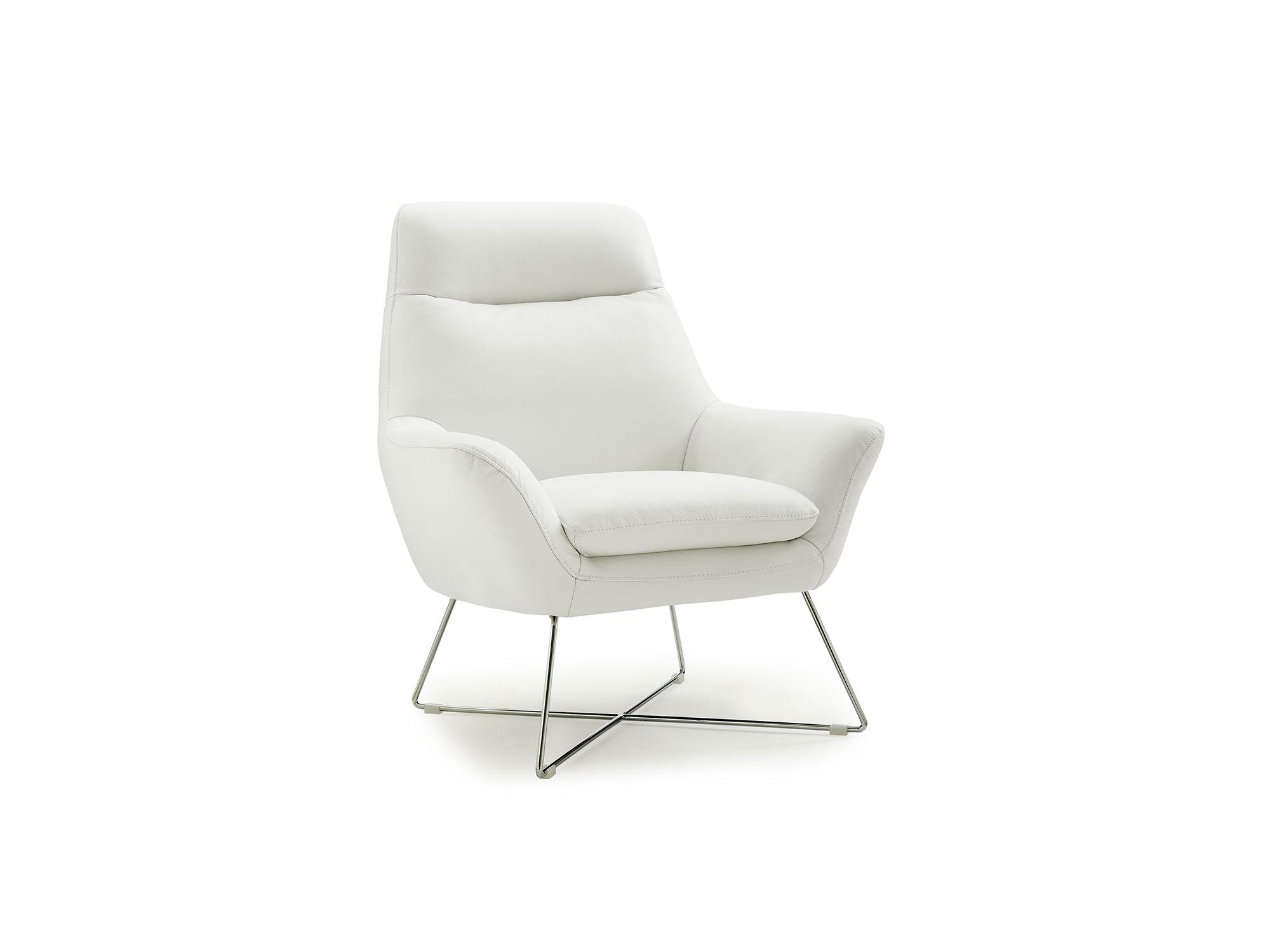 

    
Modern White Top Grain Leather Chair WhiteLine CH1352L-WHT Daiana
