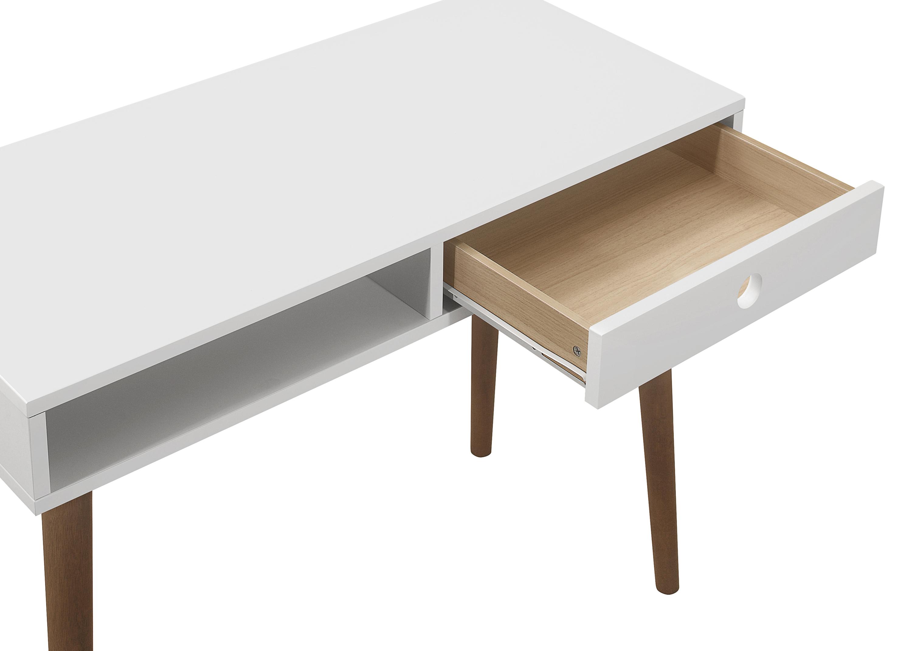 

    
Modern White & Walnut Asian Hardwood Writing Desk Coaster 801931 Bradenton
