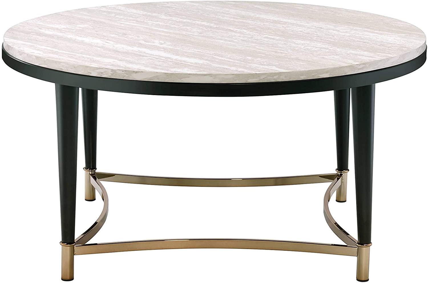 

    
Modern White Washed & Black Coffee Table by Acme Ayser 85380
