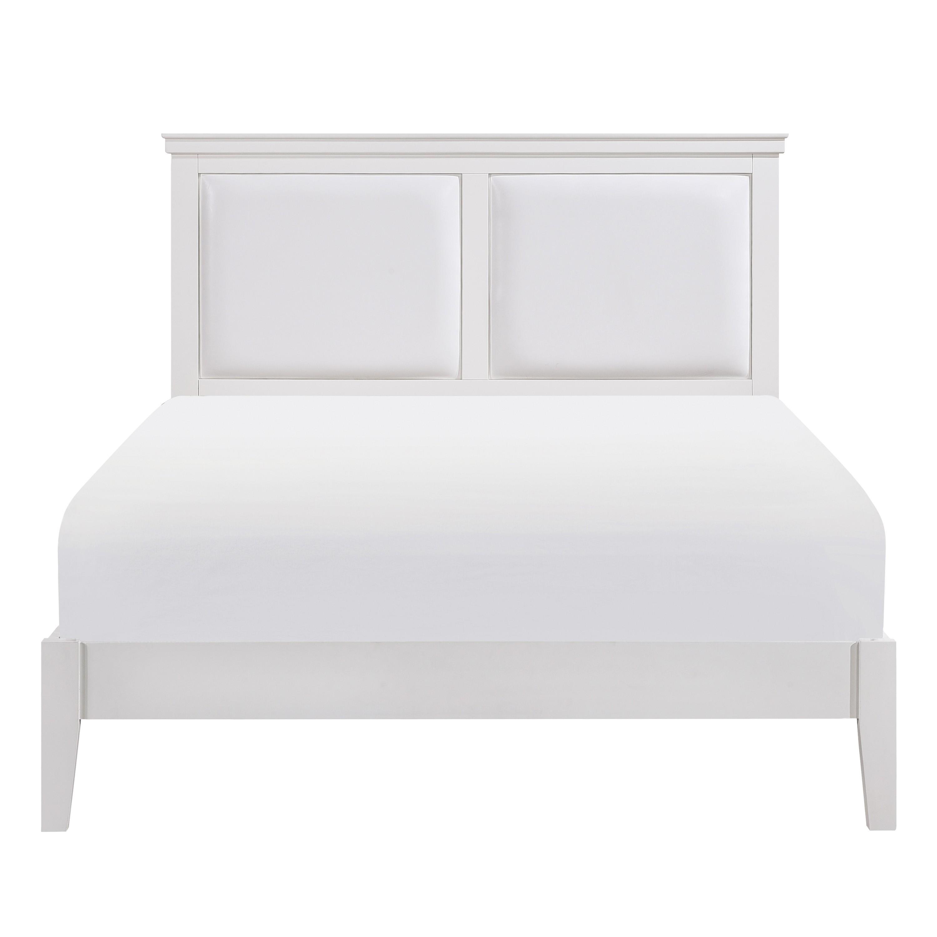 

    
Modern White Wood CAL Bed Homelegance 1519WHK-1CK* Seabright
