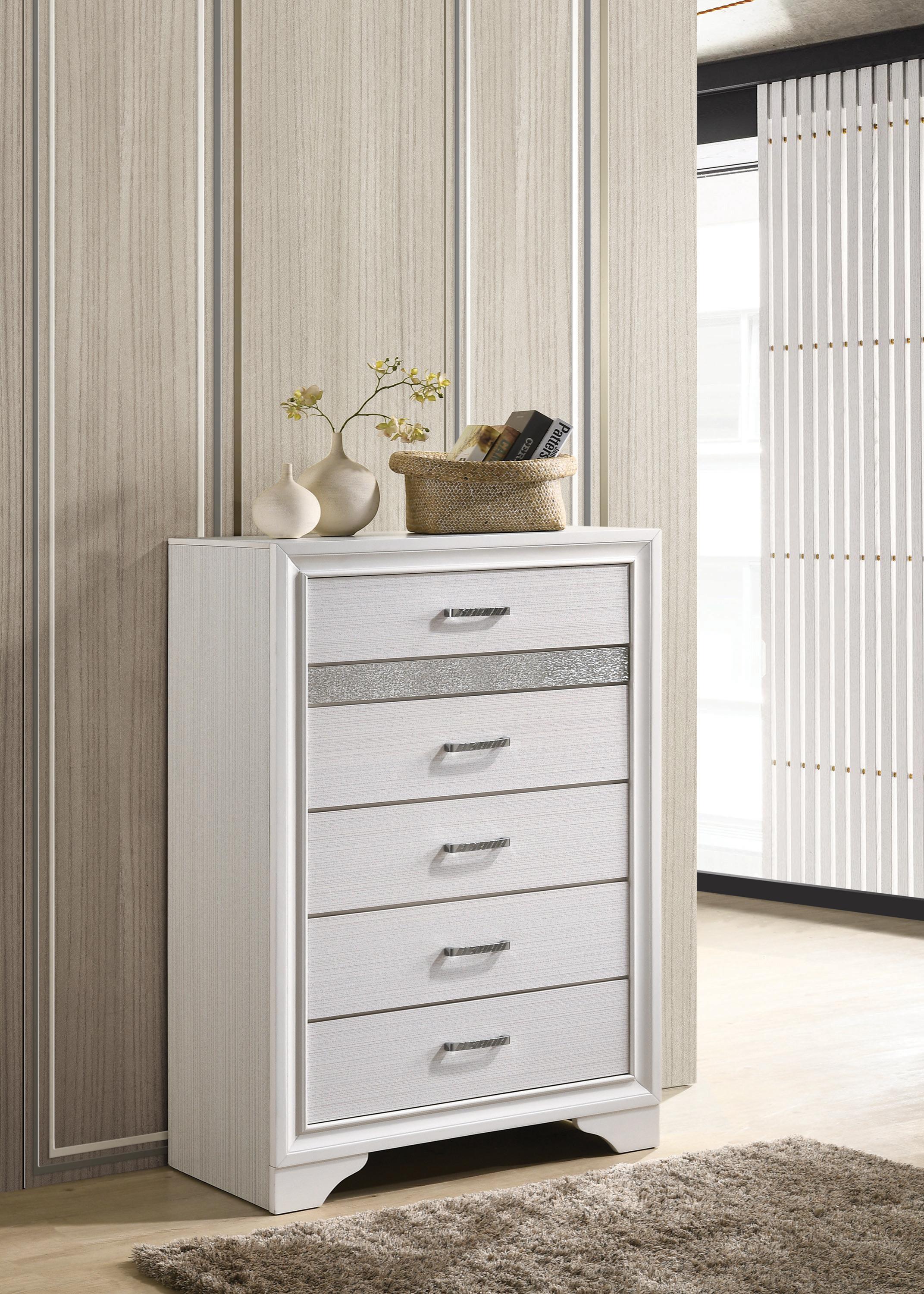 

                    
Buy Modern White Wood CAL Storage Bedroom Set 6pcs Coaster 205111KW Miranda
