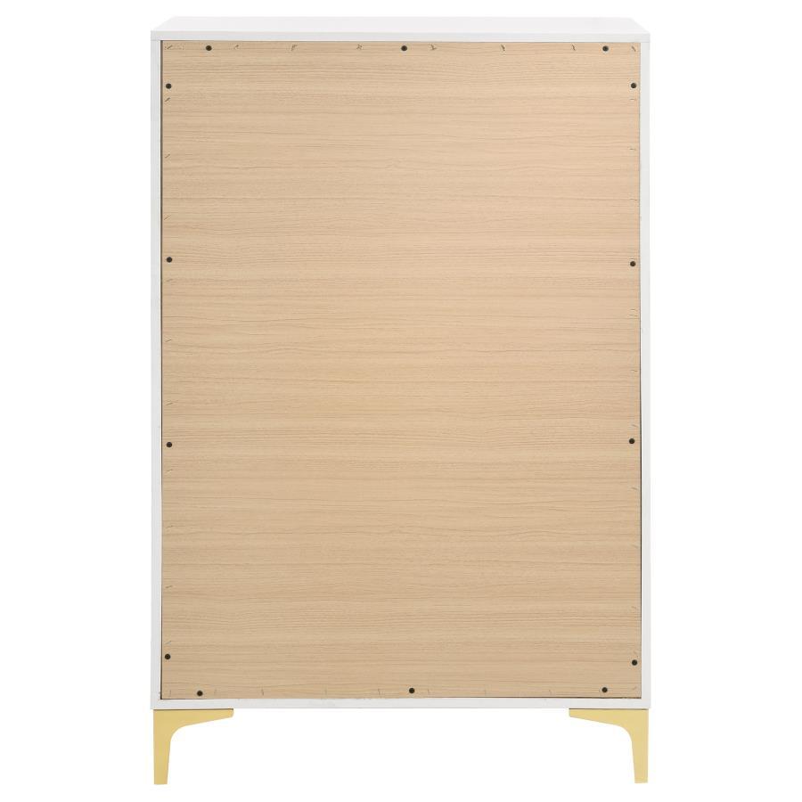 

    
 Order  Modern White Wood California King Panel Bedroom Set 6PCS Coaster Kendall 224401KW
