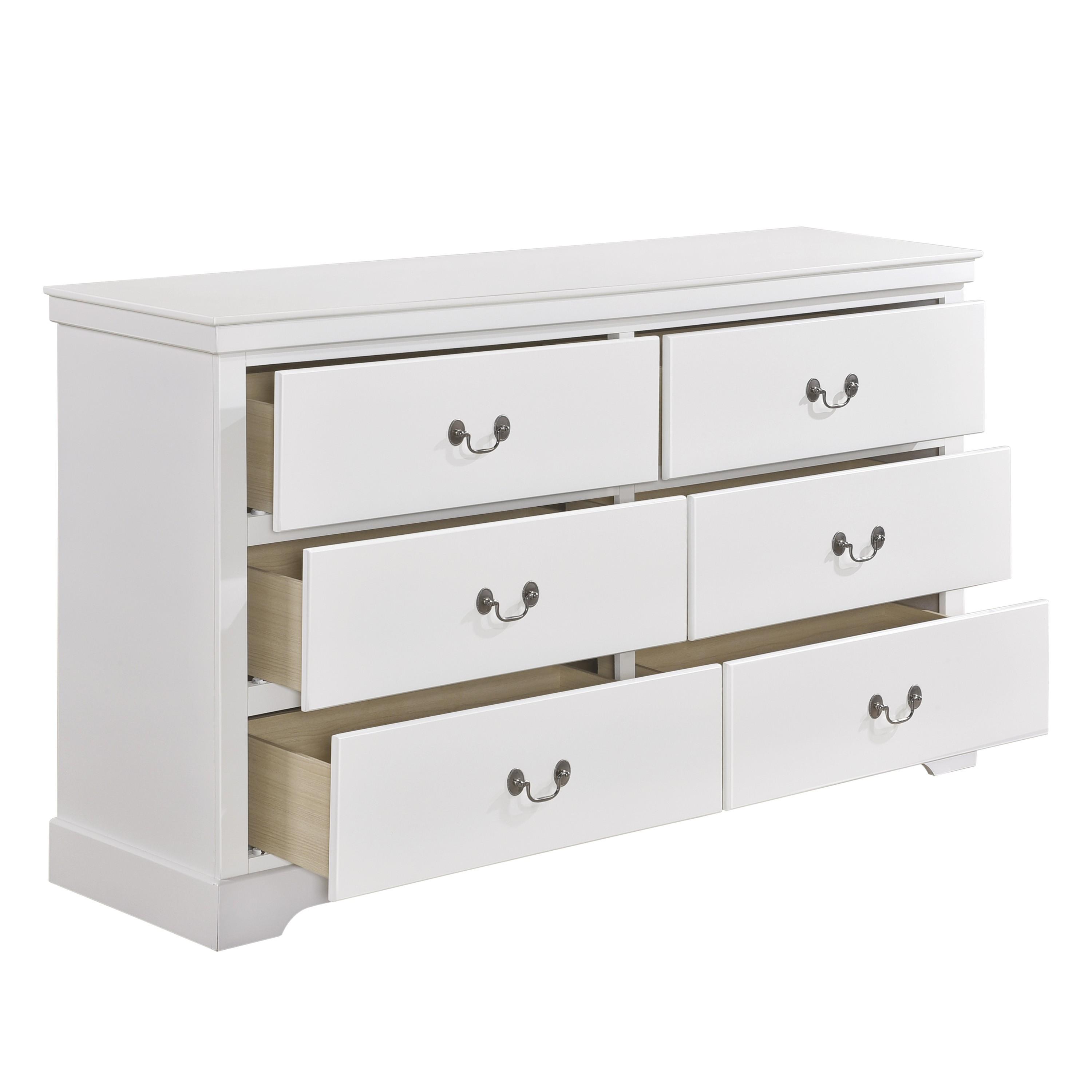 

    
Modern White Wood Dresser Homelegance 1519WH-5 Seabright
