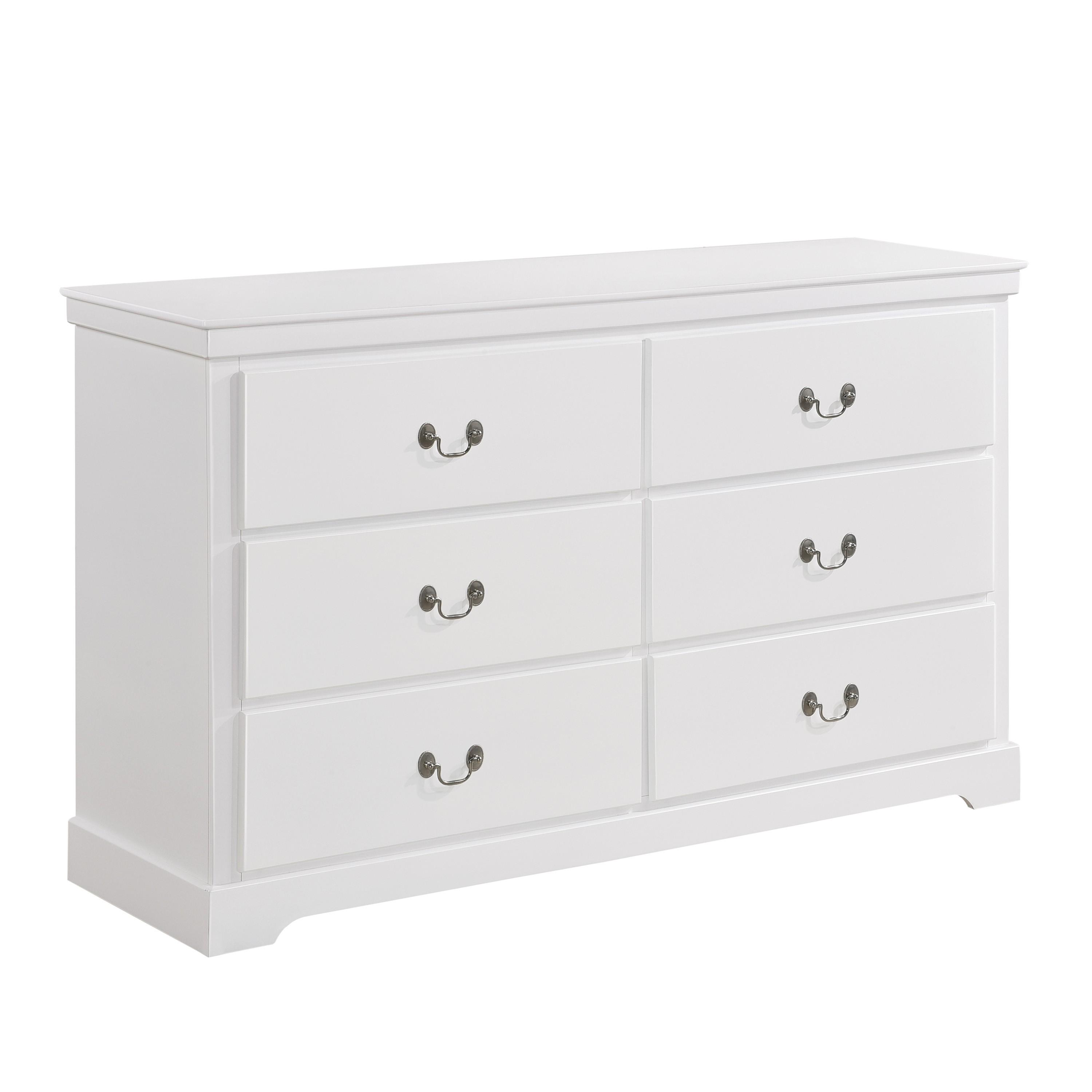 

    
Modern White Wood Dresser w/Mirror Homelegance 1519WH-5*6 Seabright
