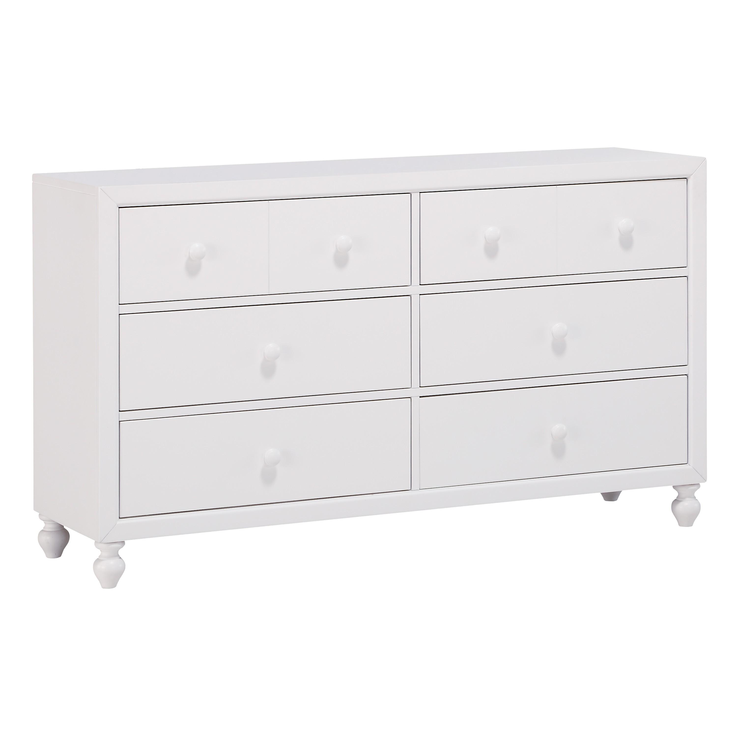 

    
Modern White Wood Dresser w/Mirror Homelegance 1803W-5*6 Wellsummer
