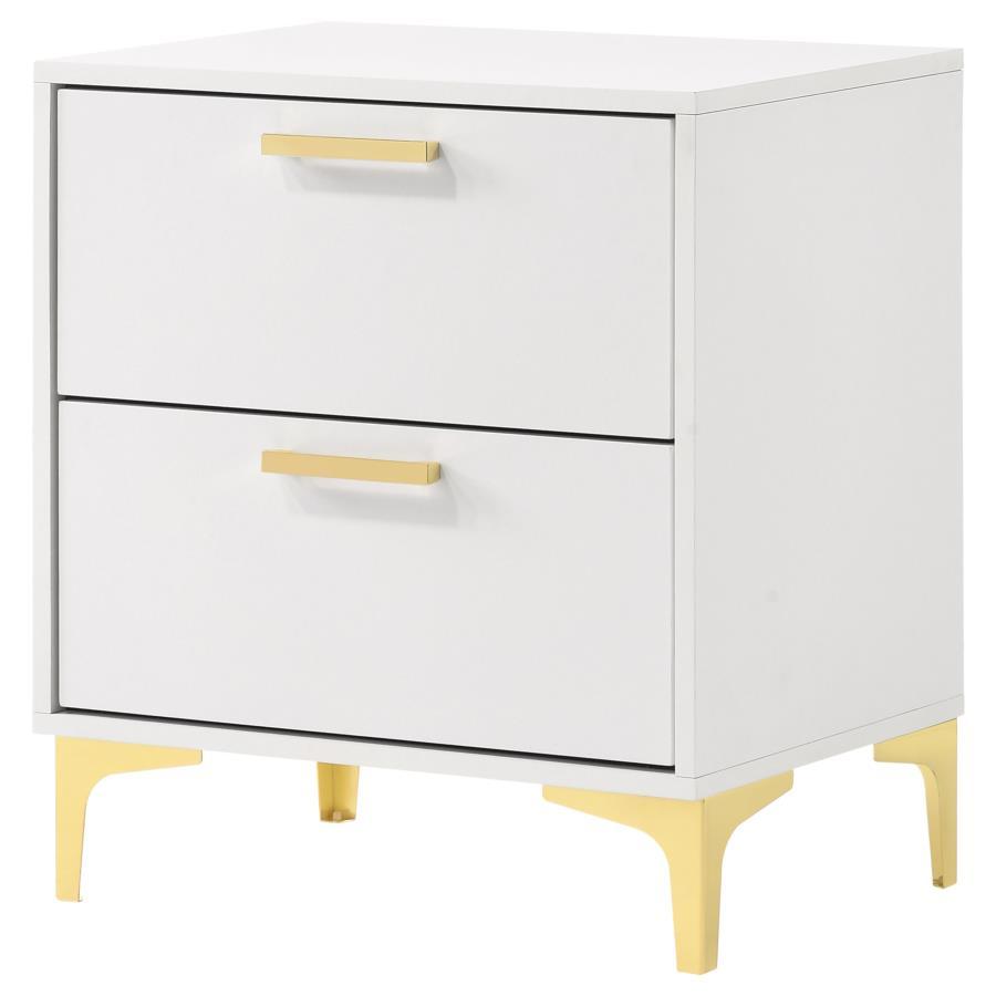 

                    
Coaster Kendall Nightstand 224402-N Nightstand White/Gold  Purchase 
