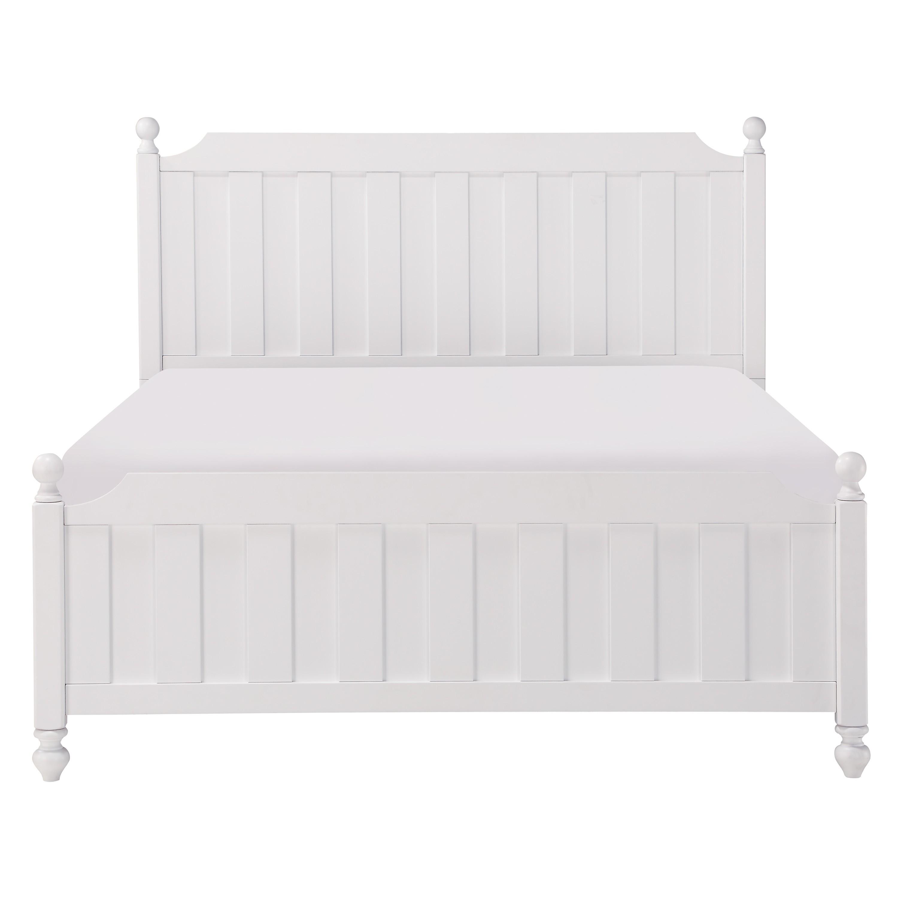 

    
Modern White Wood Queen Bed Homelegance 1803W-1* Wellsummer

